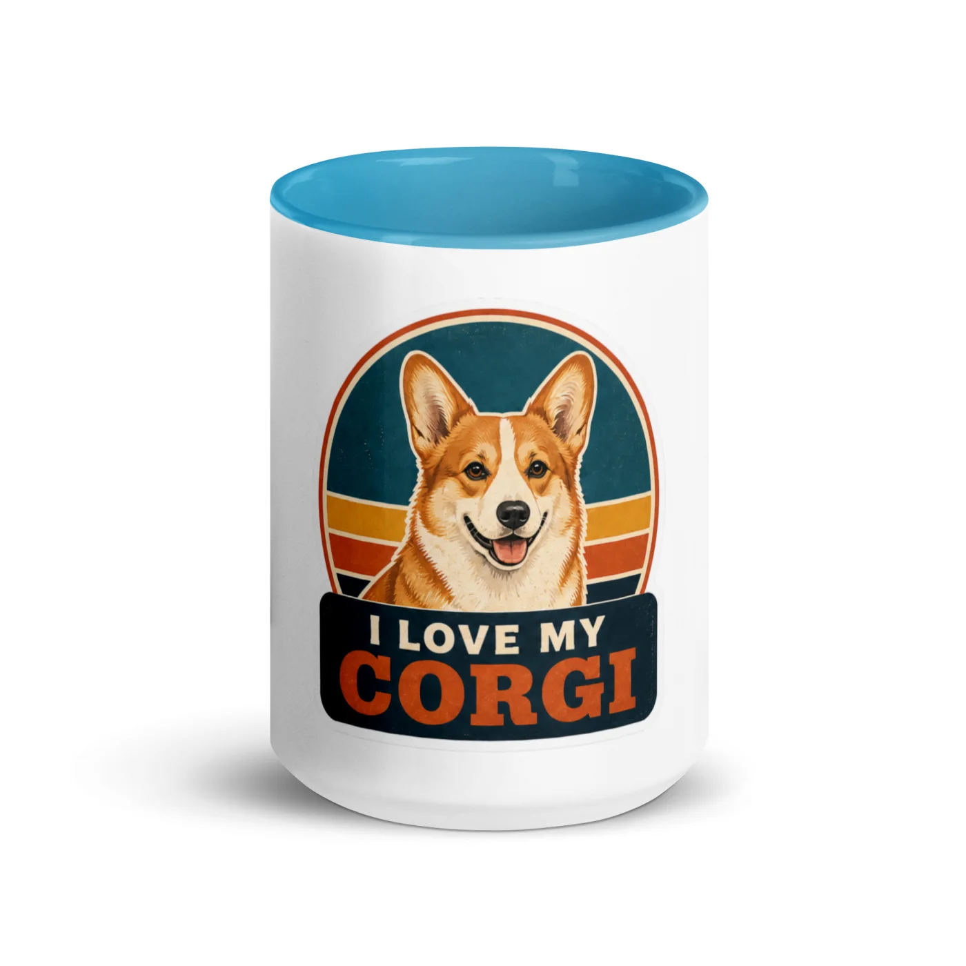 Color Inside Mug, Corgi Gift: I Love My Corgi
