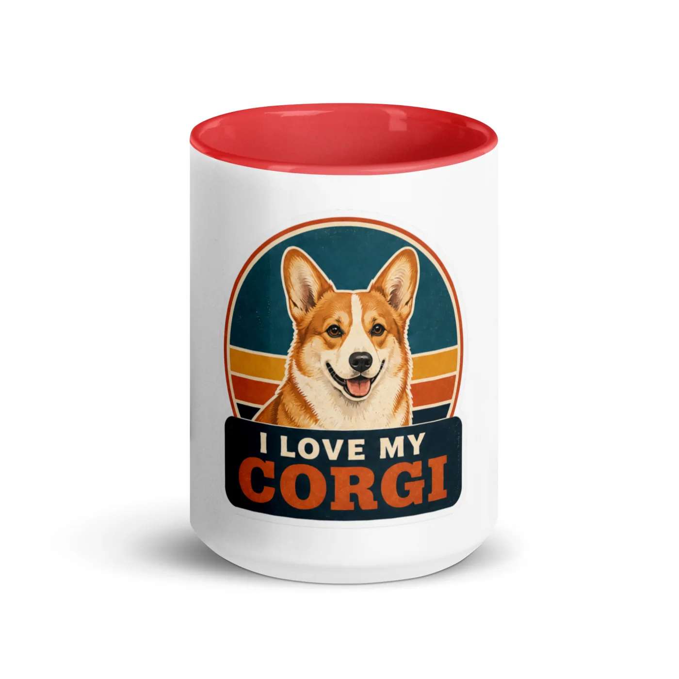 Color Inside Mug, Corgi Gift: I Love My Corgi