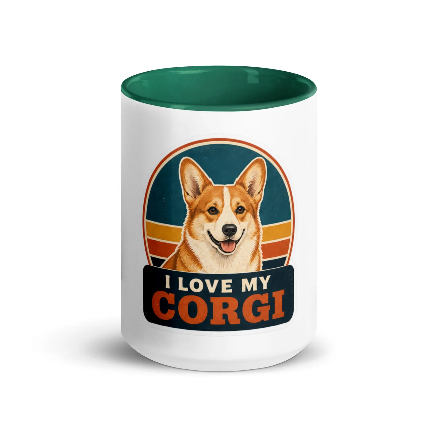 Color Inside Mug, Corgi Gift: I Love My Corgi