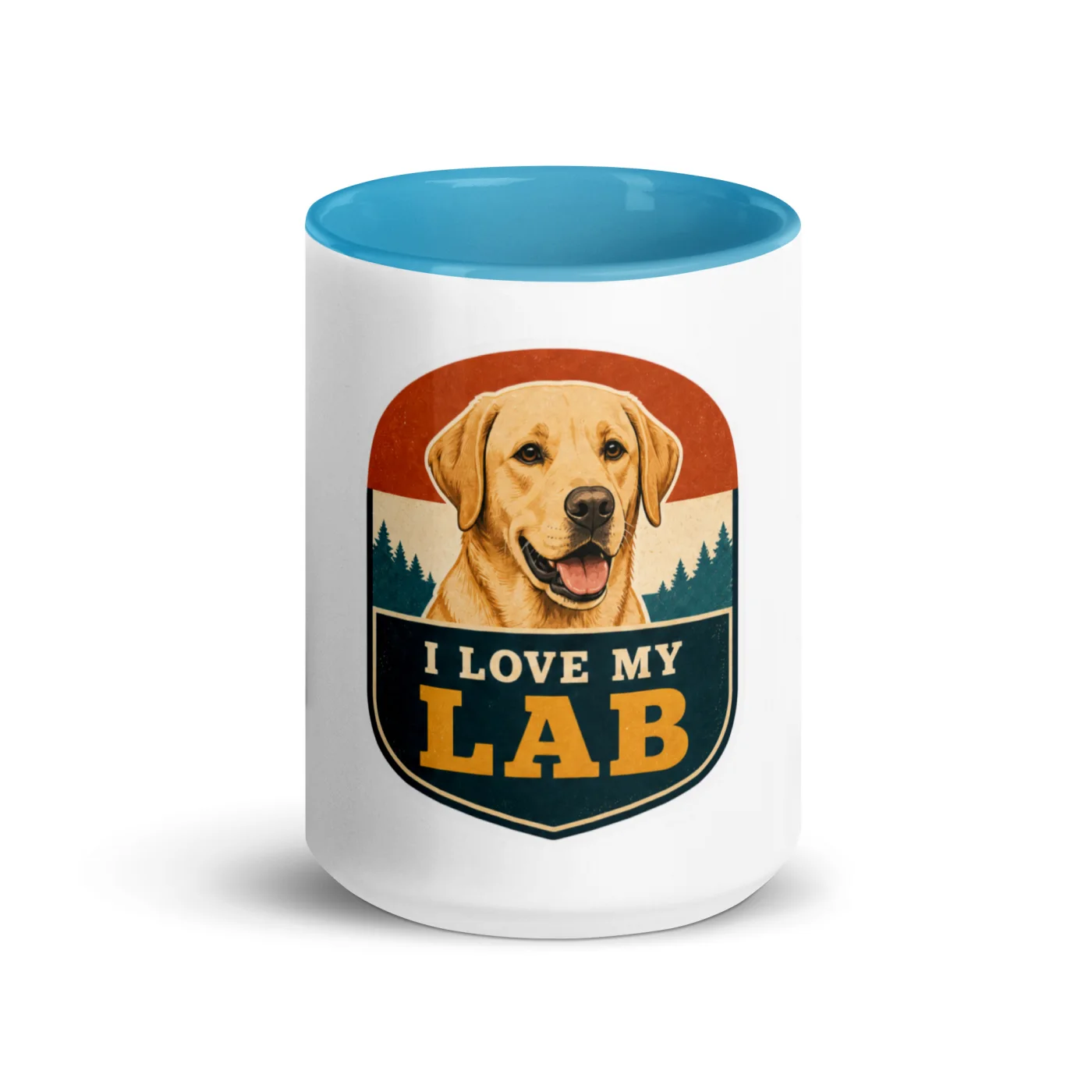 Color Inside Mug, Labrador Gift: I Love My Lab