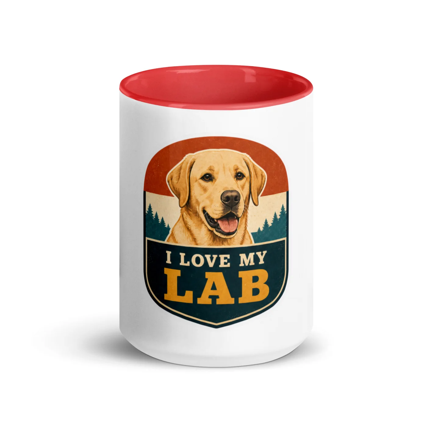 Color Inside Mug, Labrador Gift: I Love My Lab