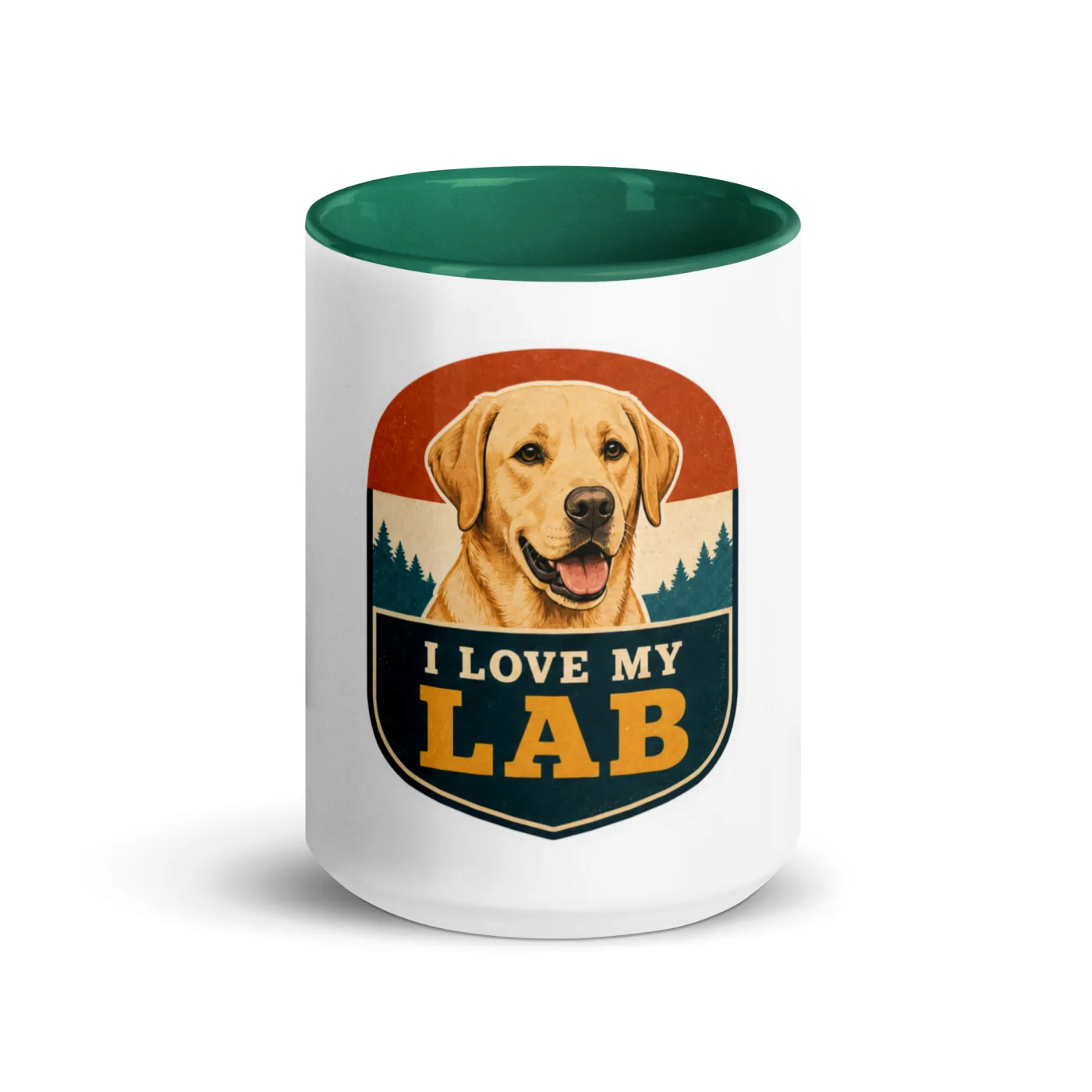 Color Inside Mug, Labrador Gift: I Love My Lab
