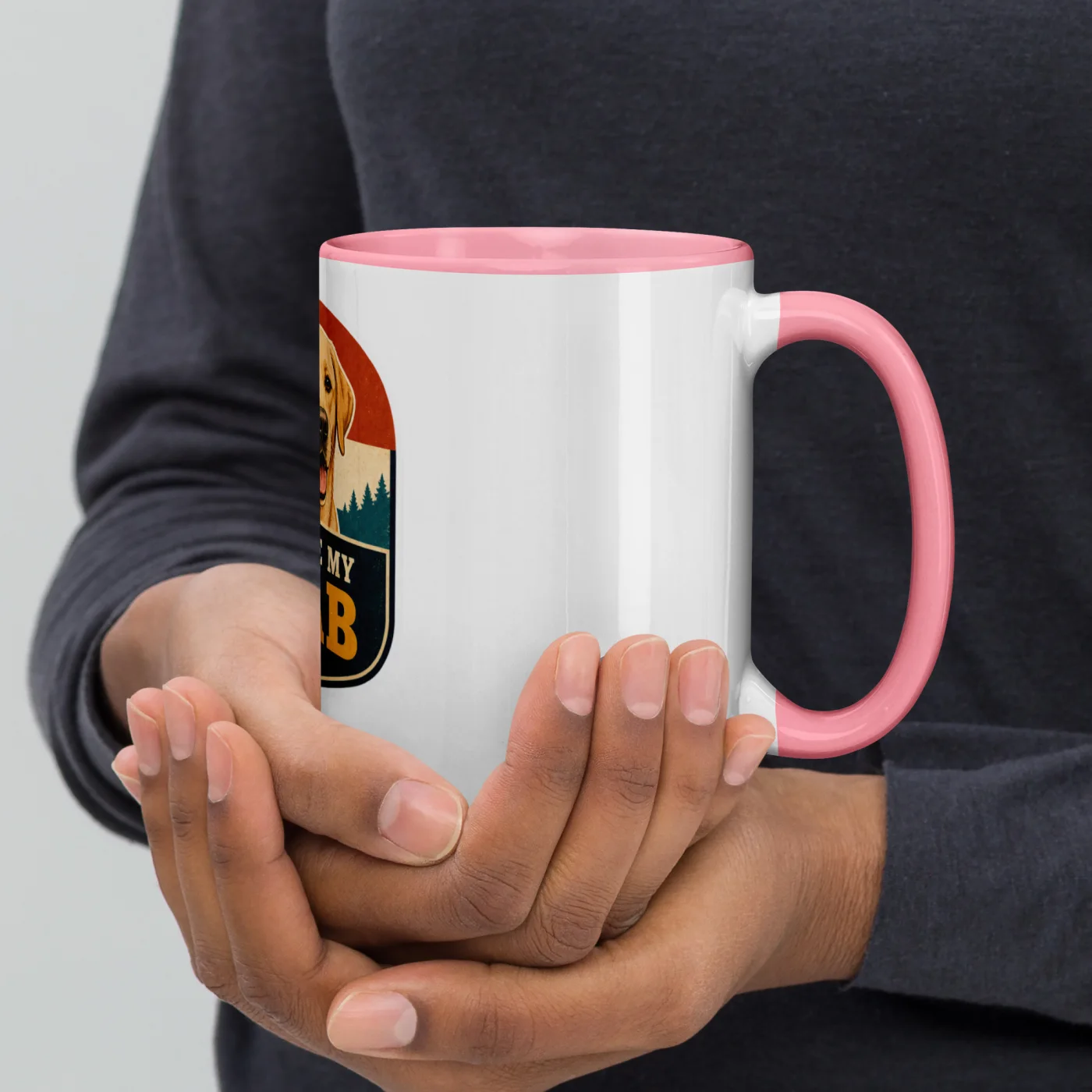 Color Inside Mug, Labrador Gift: I Love My Lab