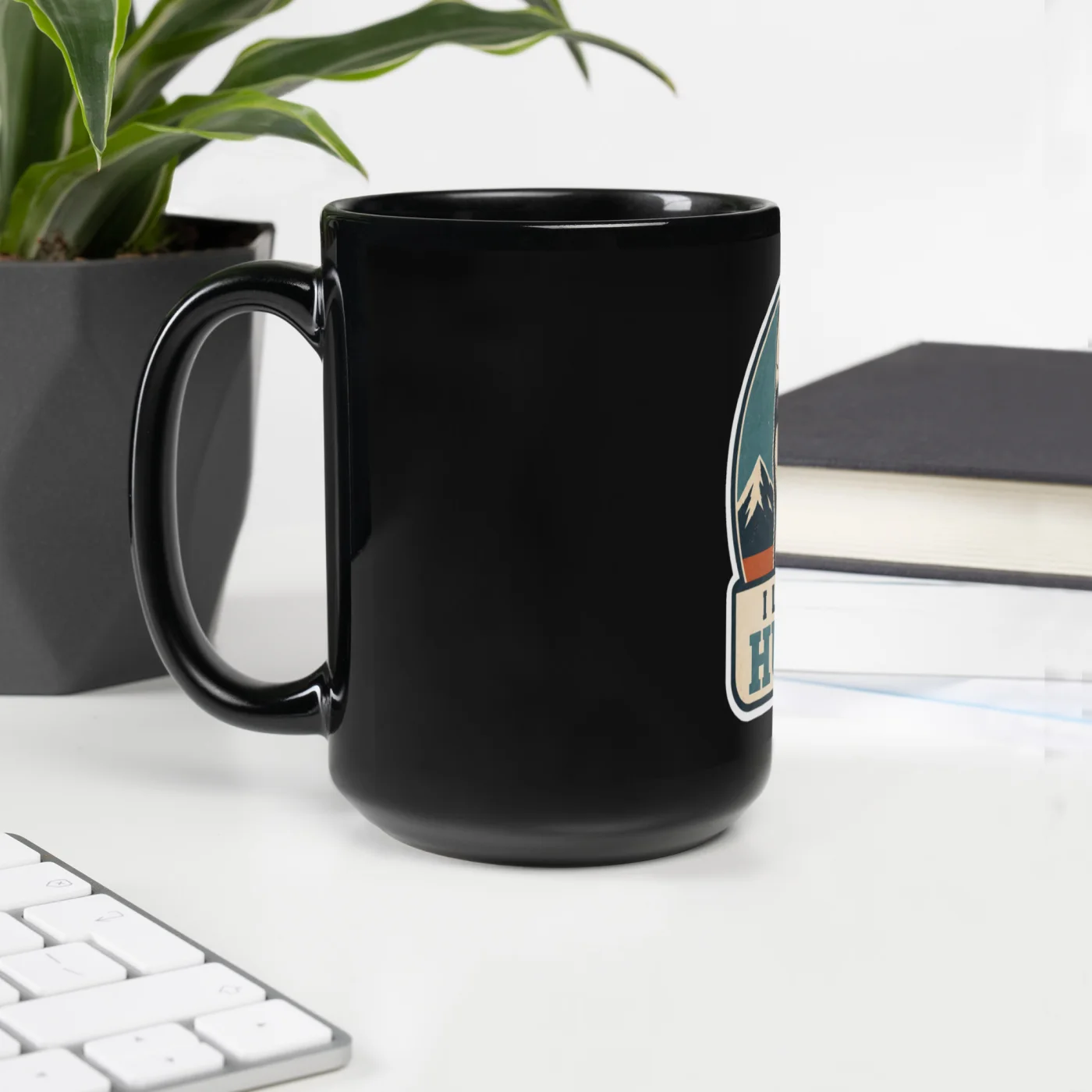 Black Coffee Mug, Husky Gift: I Love My Husky