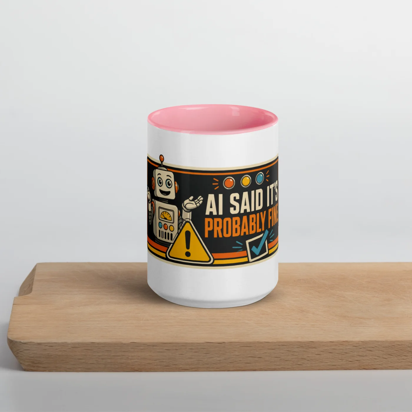 Color Inside Coffee Mug, Signal Robot: AI Said It's Probably Fine