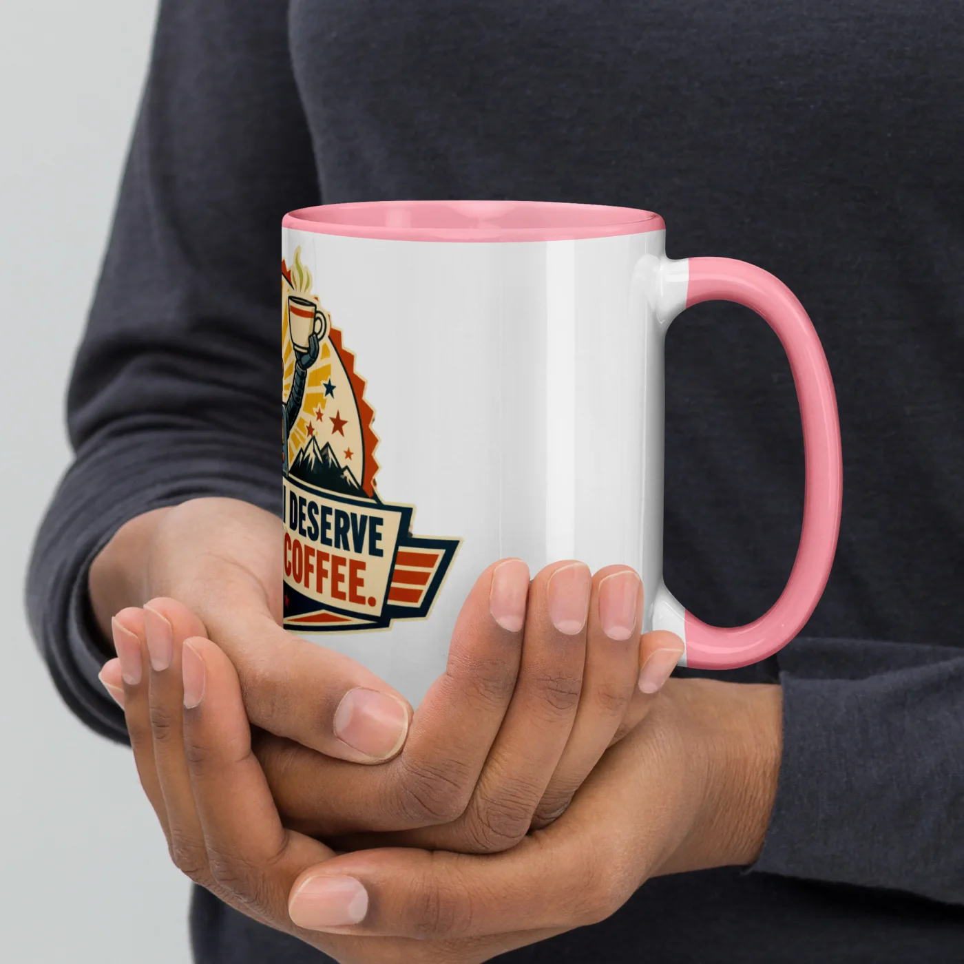Color Inside Coffee Mug, Coffee Award Robot, My AI Said I Deserve Another Coffee