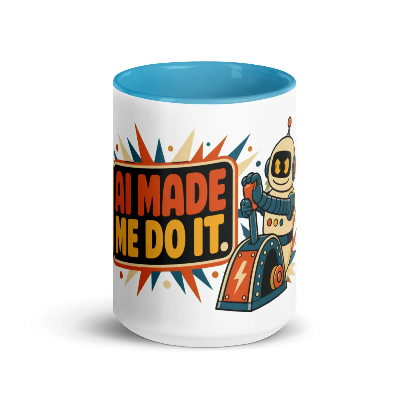 Color Inside Coffee Mug, Lever Robot: AI Made Me Do It