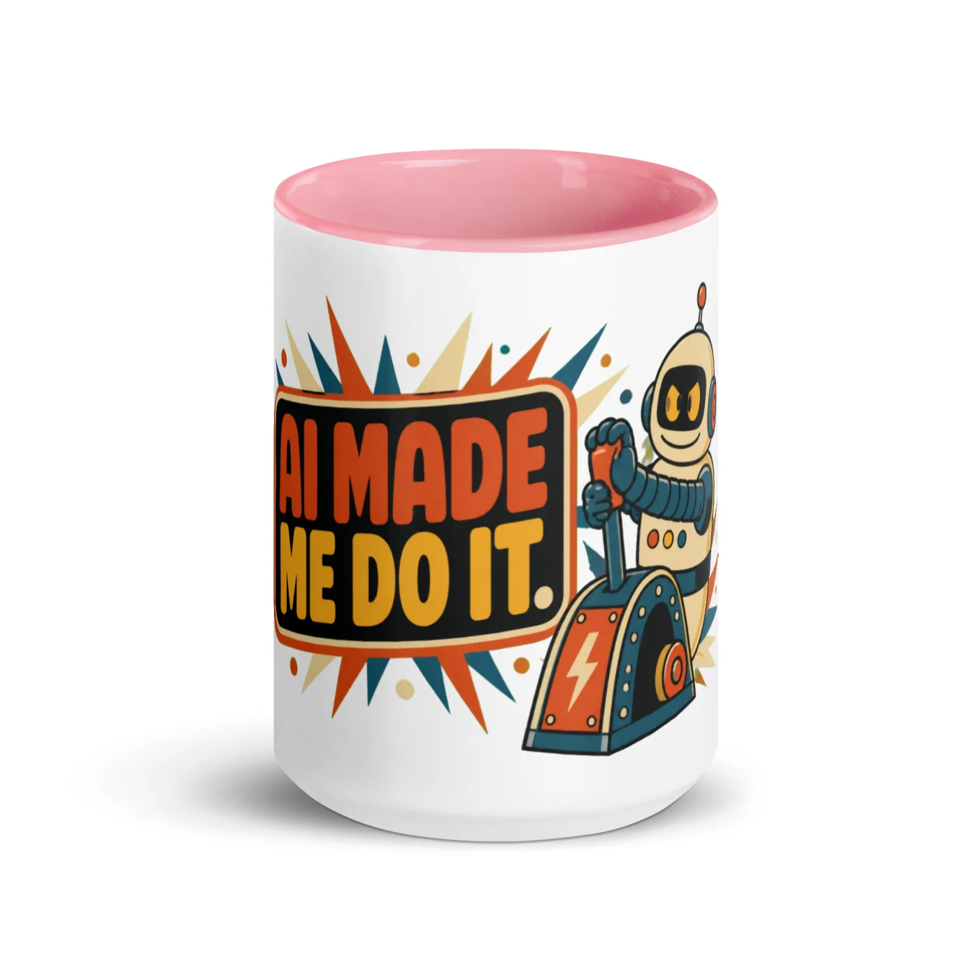 Color Inside Coffee Mug, Lever Robot: AI Made Me Do It