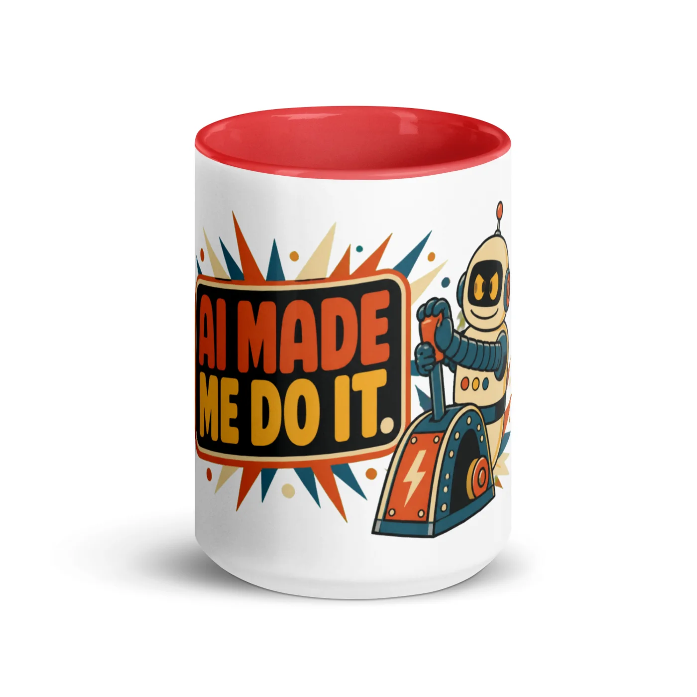 Color Inside Coffee Mug, Lever Robot: AI Made Me Do It
