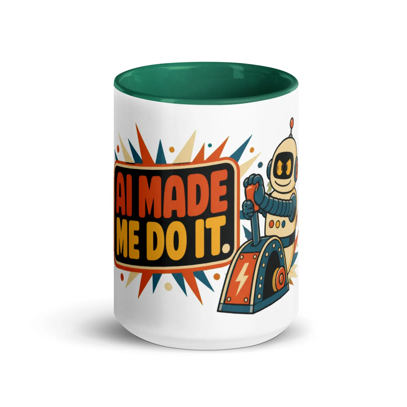 Color Inside Coffee Mug, Lever Robot: AI Made Me Do It