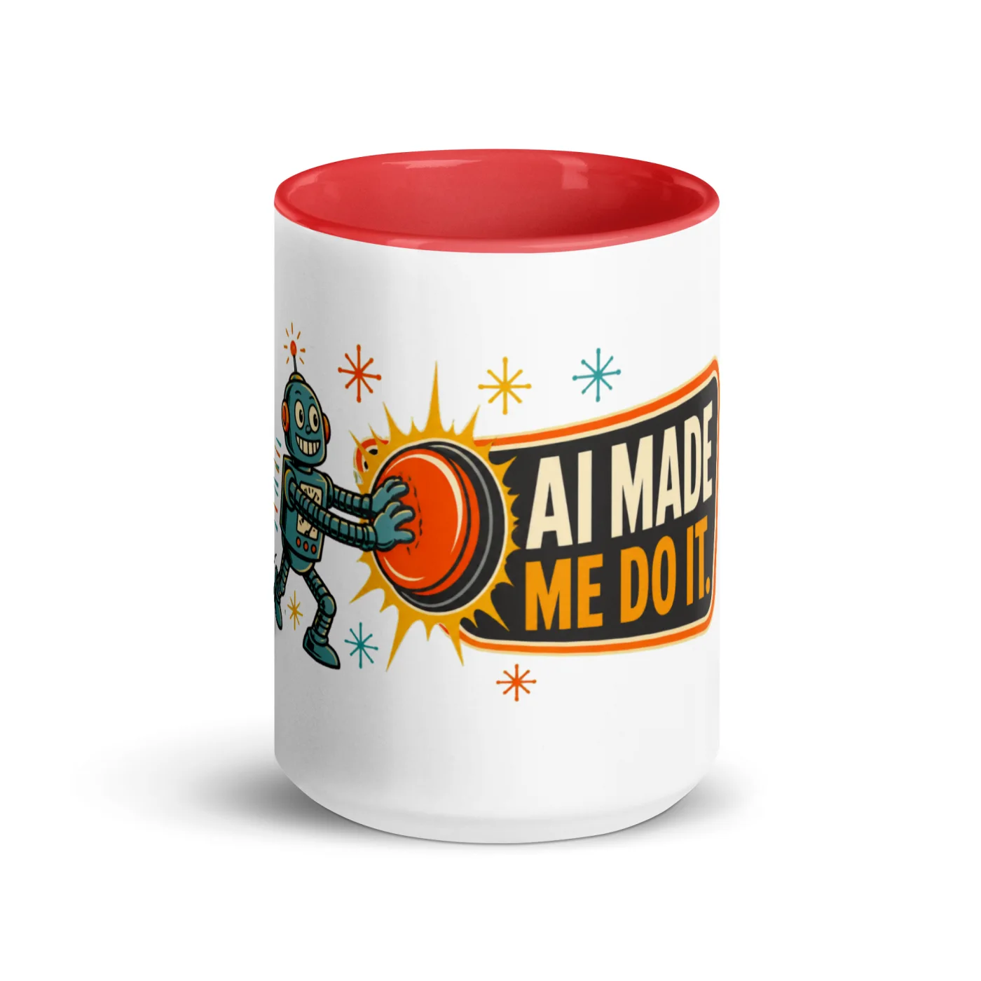 Color Inside Coffee Mug, Button Robot: AI Made Me Do It