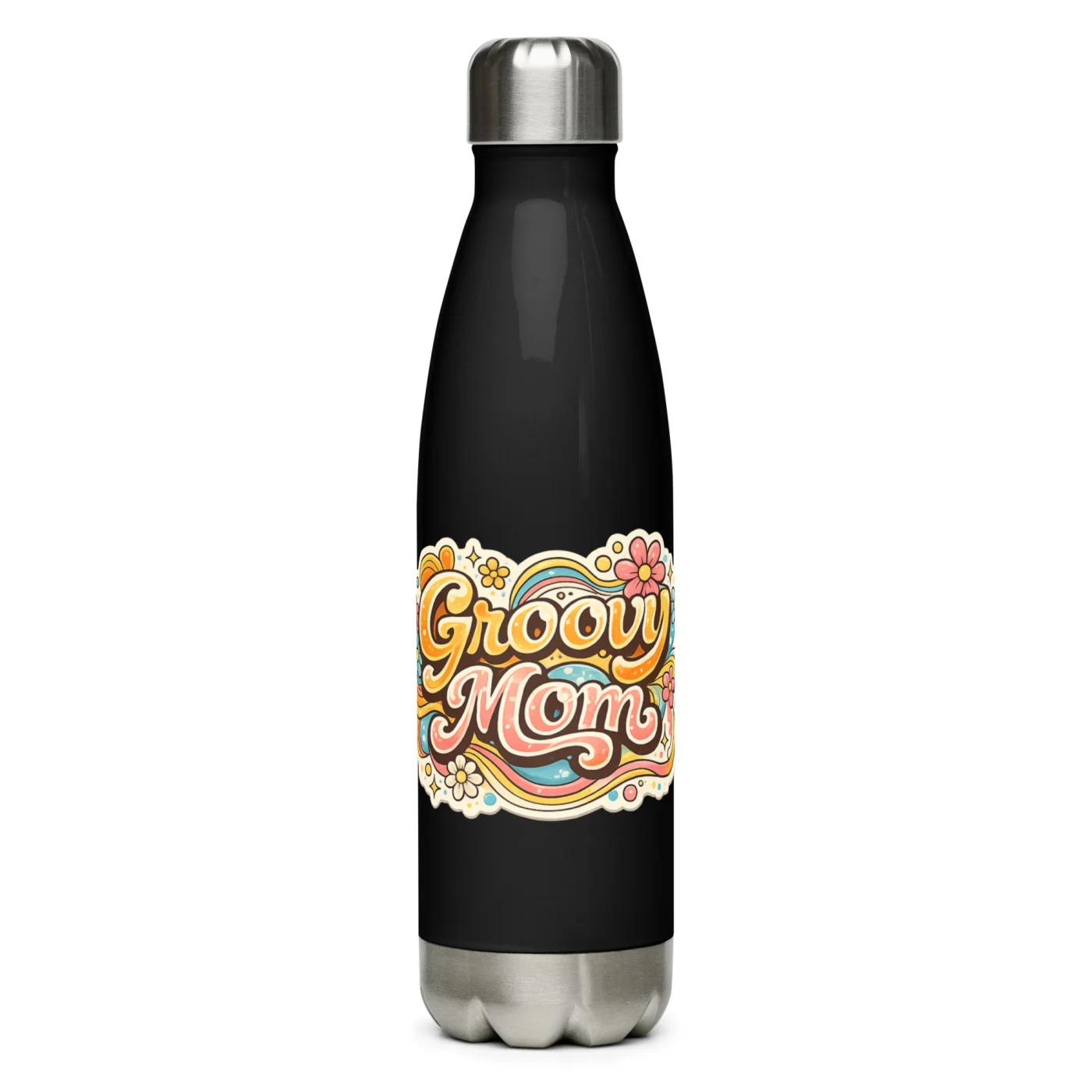 Groovy Mom Water Bottle, Retro Mom Tumbler, Mom Gift, Mother’s Day Gift, Cute Mom Bottle, Vintage Mom Gift, Insulated Bottle