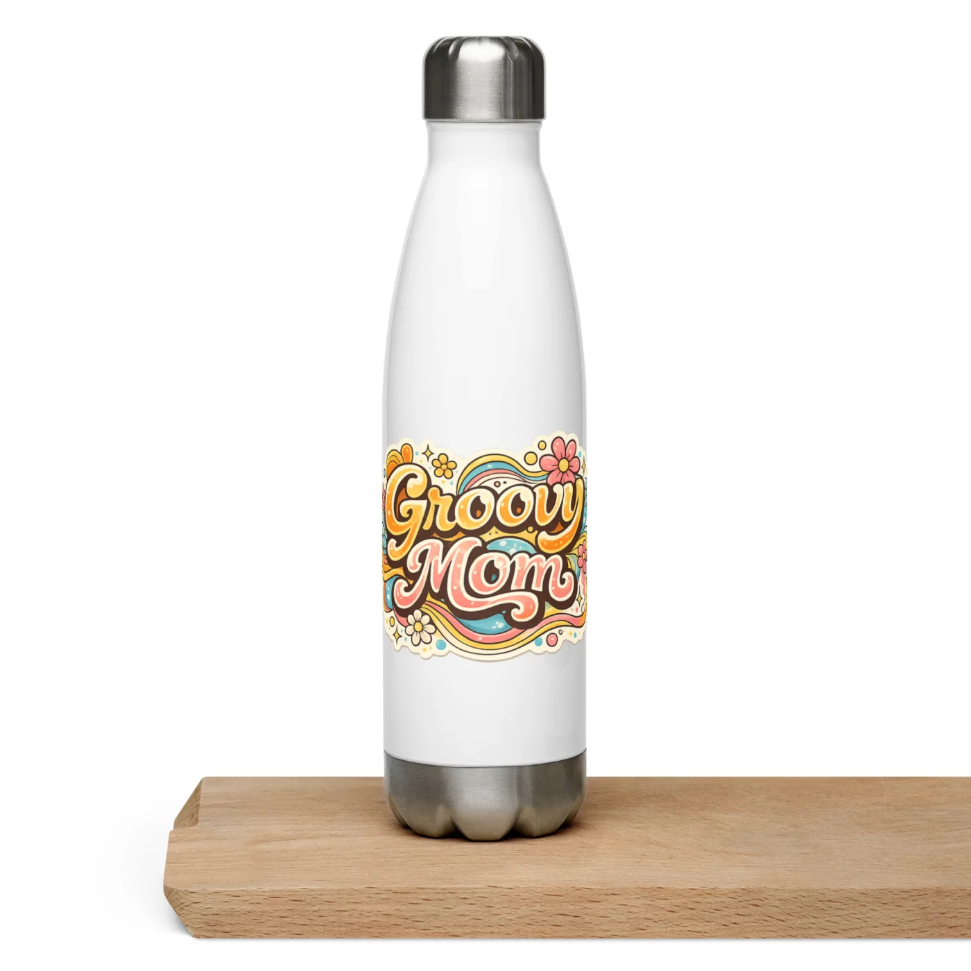 Groovy Mom Water Bottle, Retro Mom Tumbler, Mom Gift, Mother’s Day Gift, Cute Mom Bottle, Vintage Mom Gift, Insulated Bottle