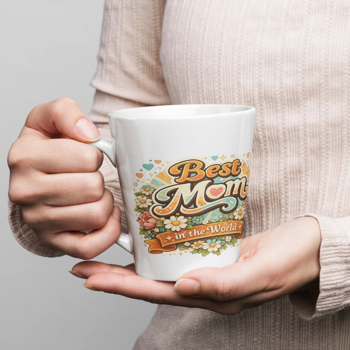 Best Mom in the World Mug, Retro Mom Mug Gift, Floral Mom Coffee Mug, Mother’s Day Gift, Vintage Mom Gift, Cute Mom Mug, Gift for Mom