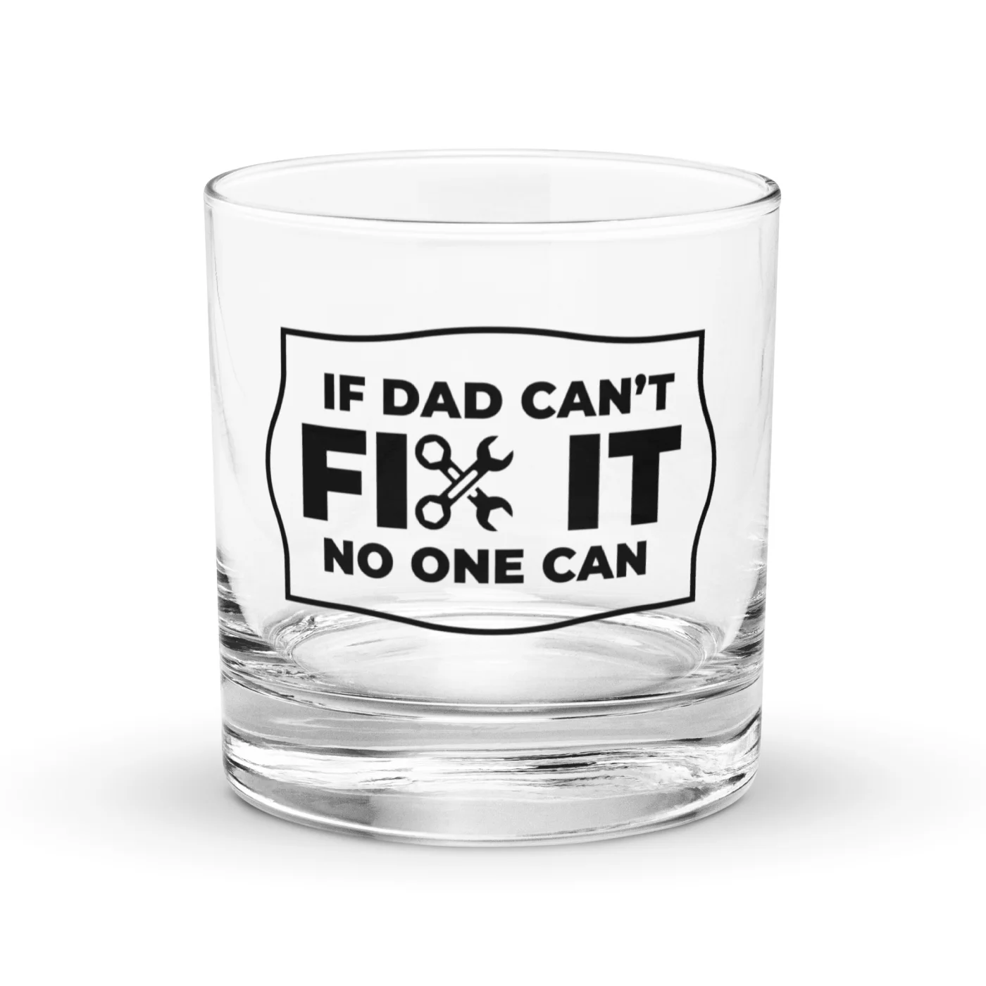 If Dad Can’t Fix It No One Can Whiskey Glass | Funny Dad Gift | Handyman Rocks Glass | Father’s Day Gift | Bourbon Glass | Gift for Him