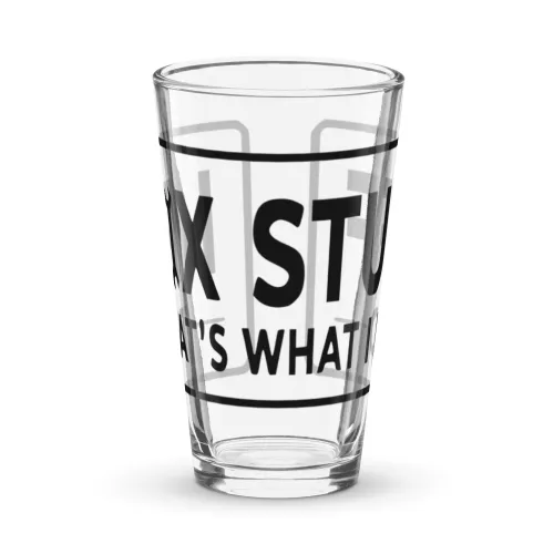 I Fix Stuff Pint Glass, Funny Handyman Beer Glass, 16 oz Gift for Him - 16 oz