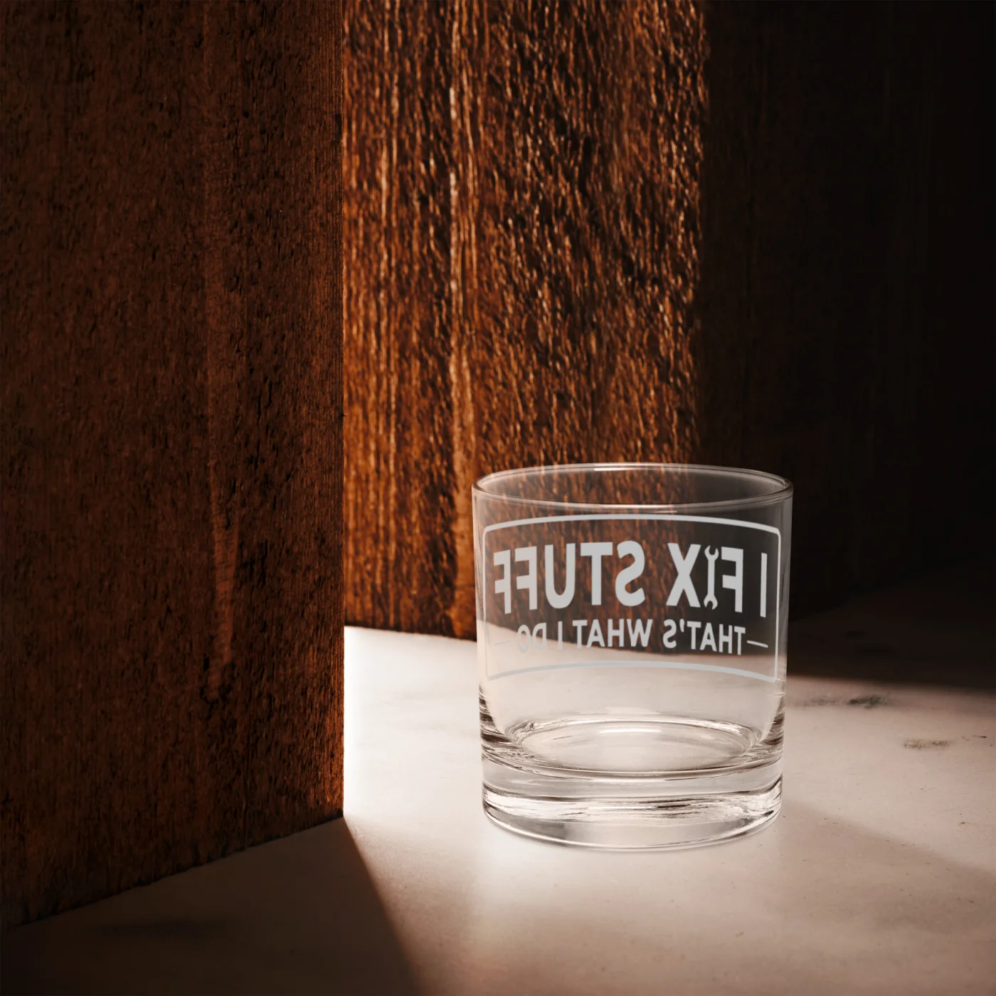 I Fix Stuff Whiskey Glass | Funny Dad Gift | Handyman Rocks Glass | Mechanic Gift | Bourbon Glass | Gift for Him | Fathers Day Gift
