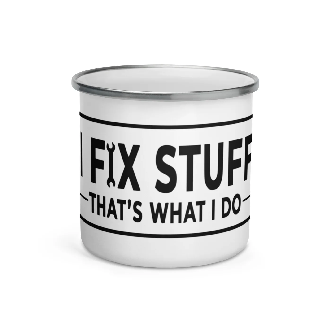 I Fix Stuff Enamel Mug | Funny Dad Camping Mug | Handyman Mug | Mechanic Gift | Camp Coffee Mug | Gift for Him | Outdoor Mug