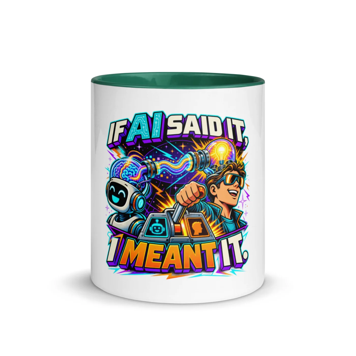 If AI Said It, I Meant It. - Funny AI Color-Inside Mug, Design B