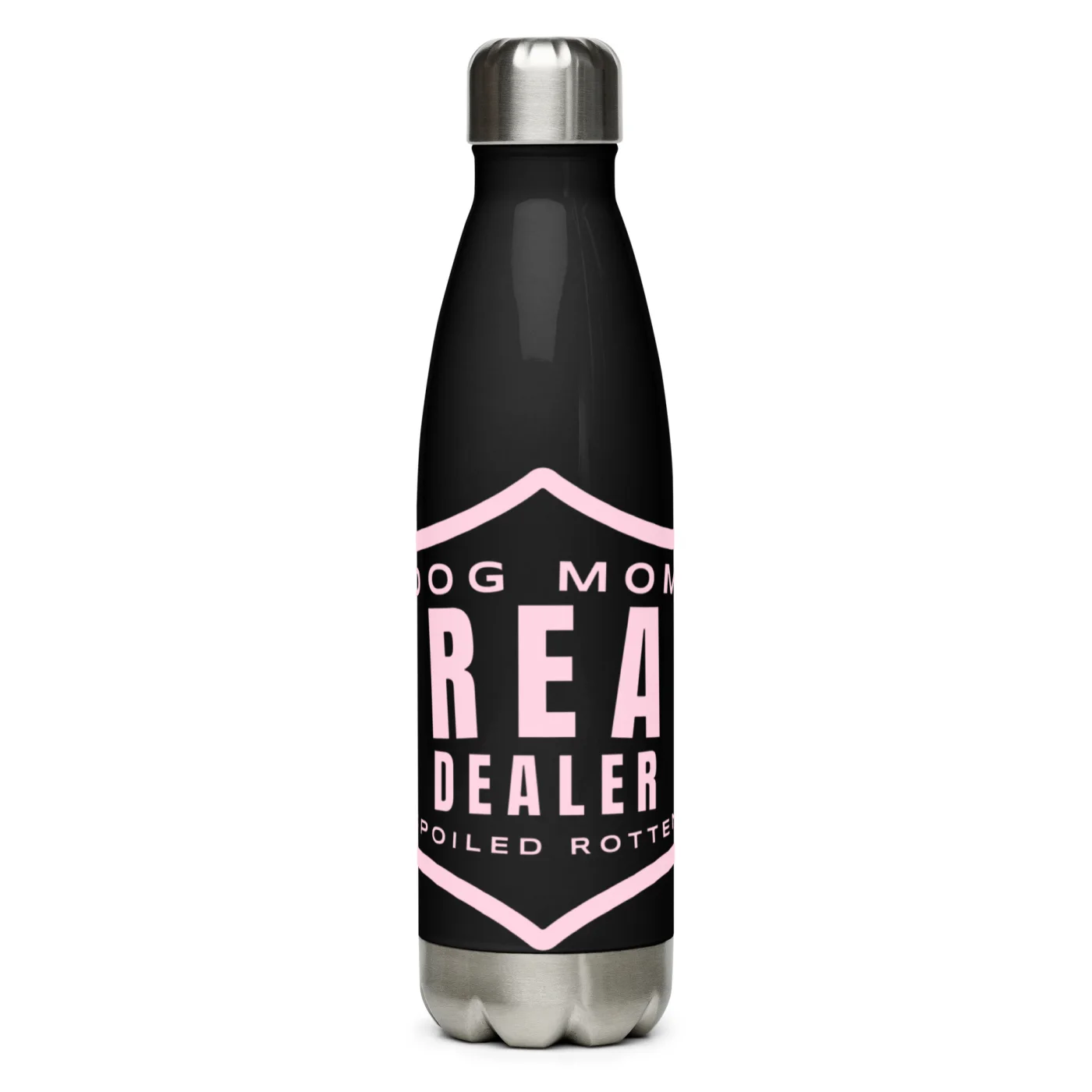 Dog Mom Treat Dealer Water Bottle, Spoiled Rotten 32 oz Stainless Steel