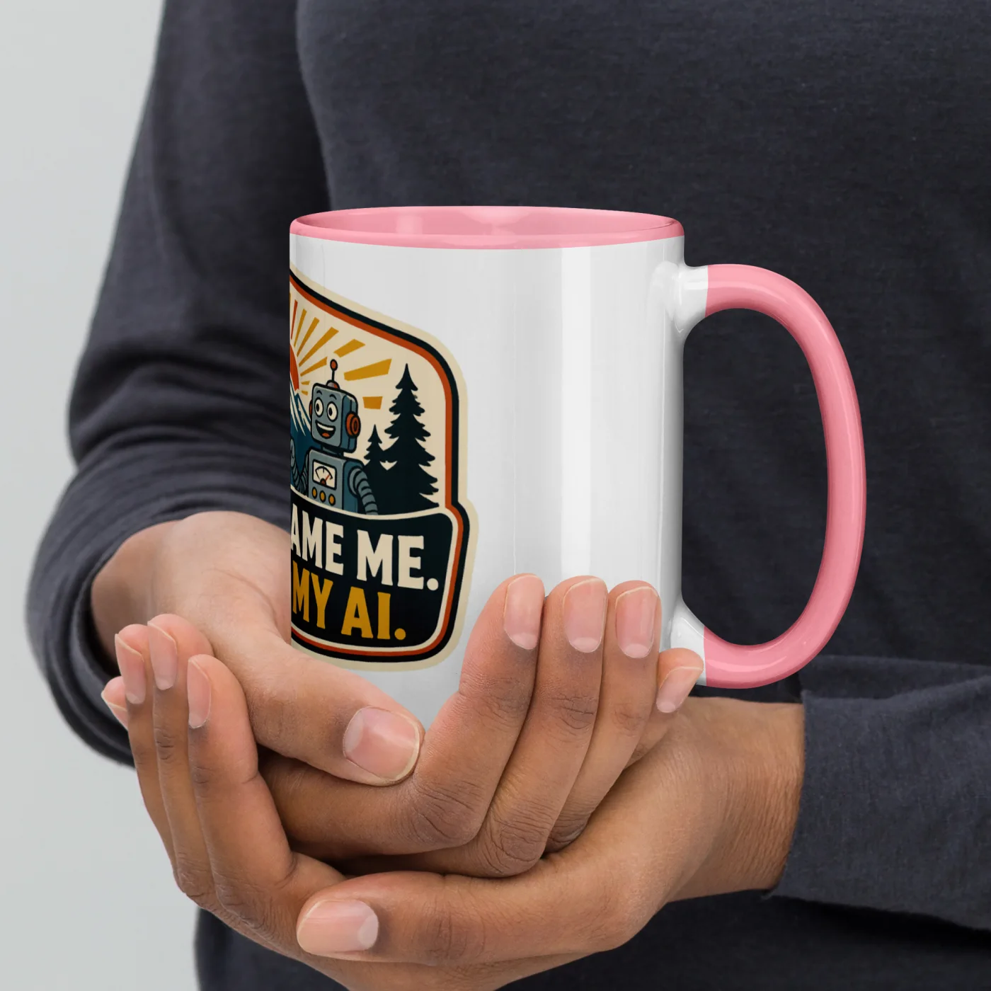 Color Inside Coffee Mug, Blame Robot, Don't Blame Me, Blame My AI