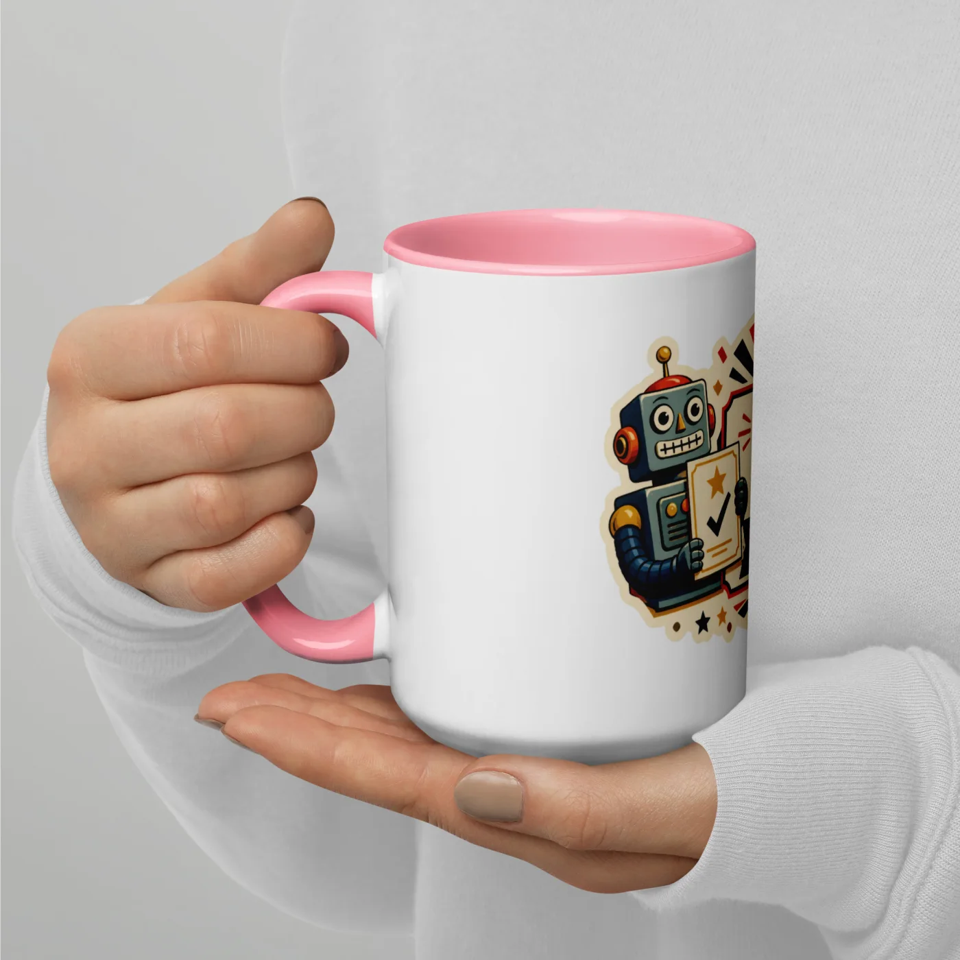 Color Inside Coffee Mug, Right Again Robot, My AI Said I'm Right Again