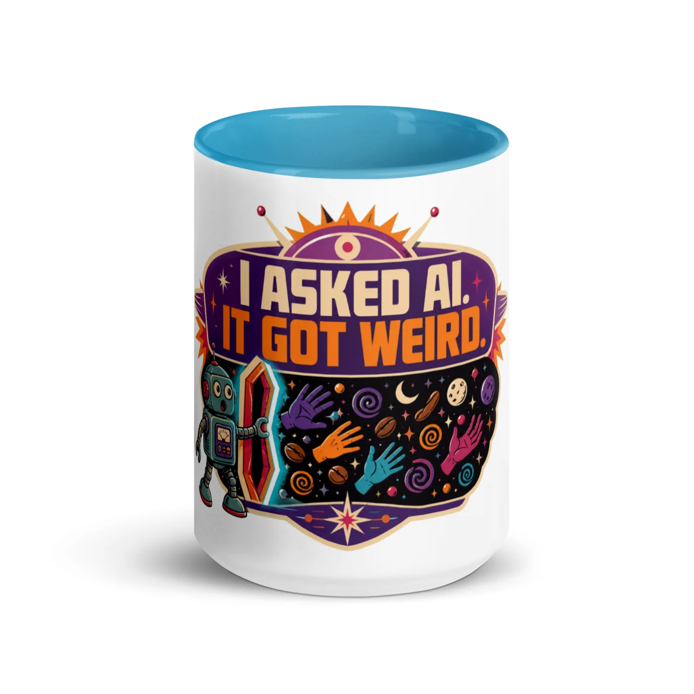 Color Inside Coffee Mug, Weird Robot: I Asked AI It Got Weird