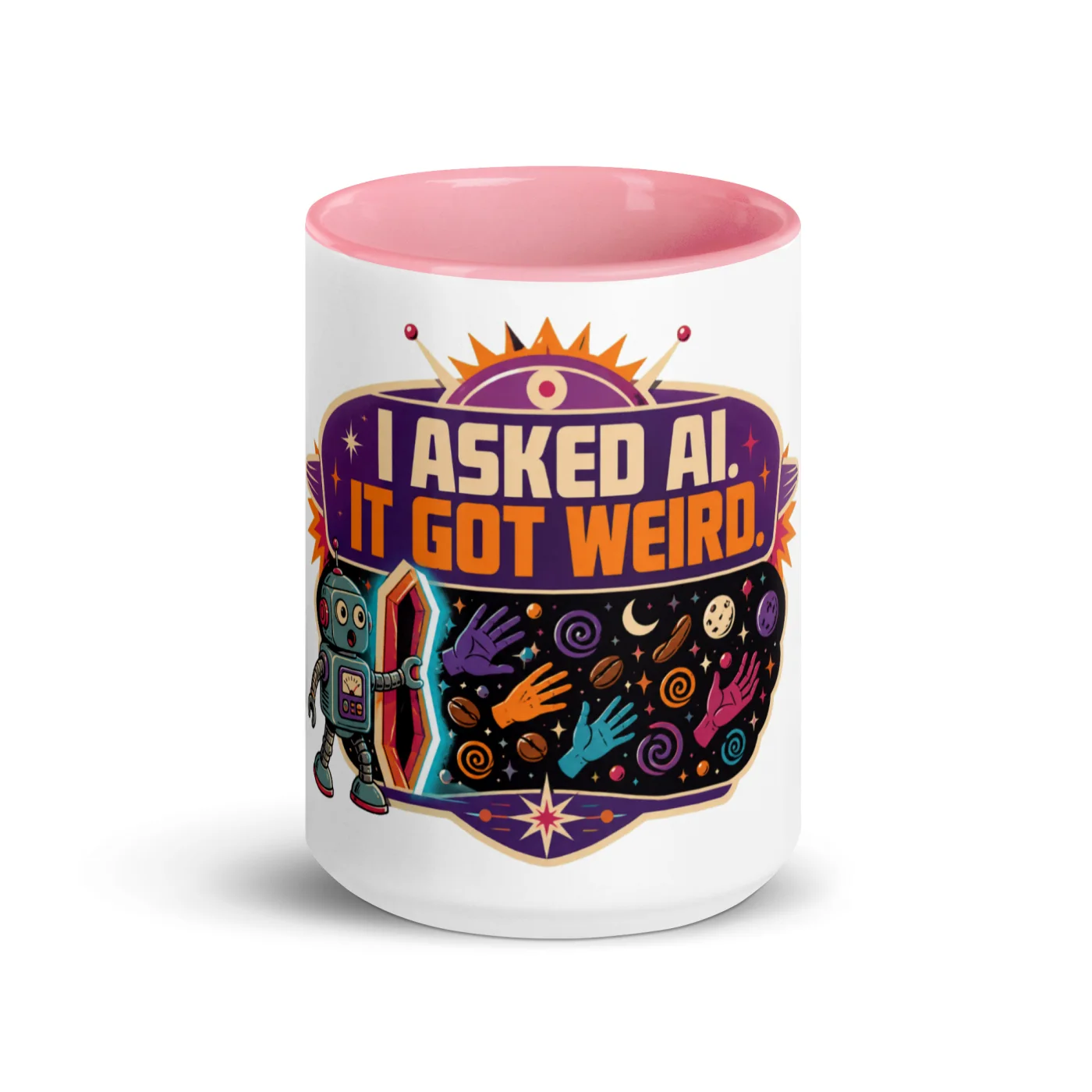 Color Inside Coffee Mug, Weird Robot: I Asked AI It Got Weird
