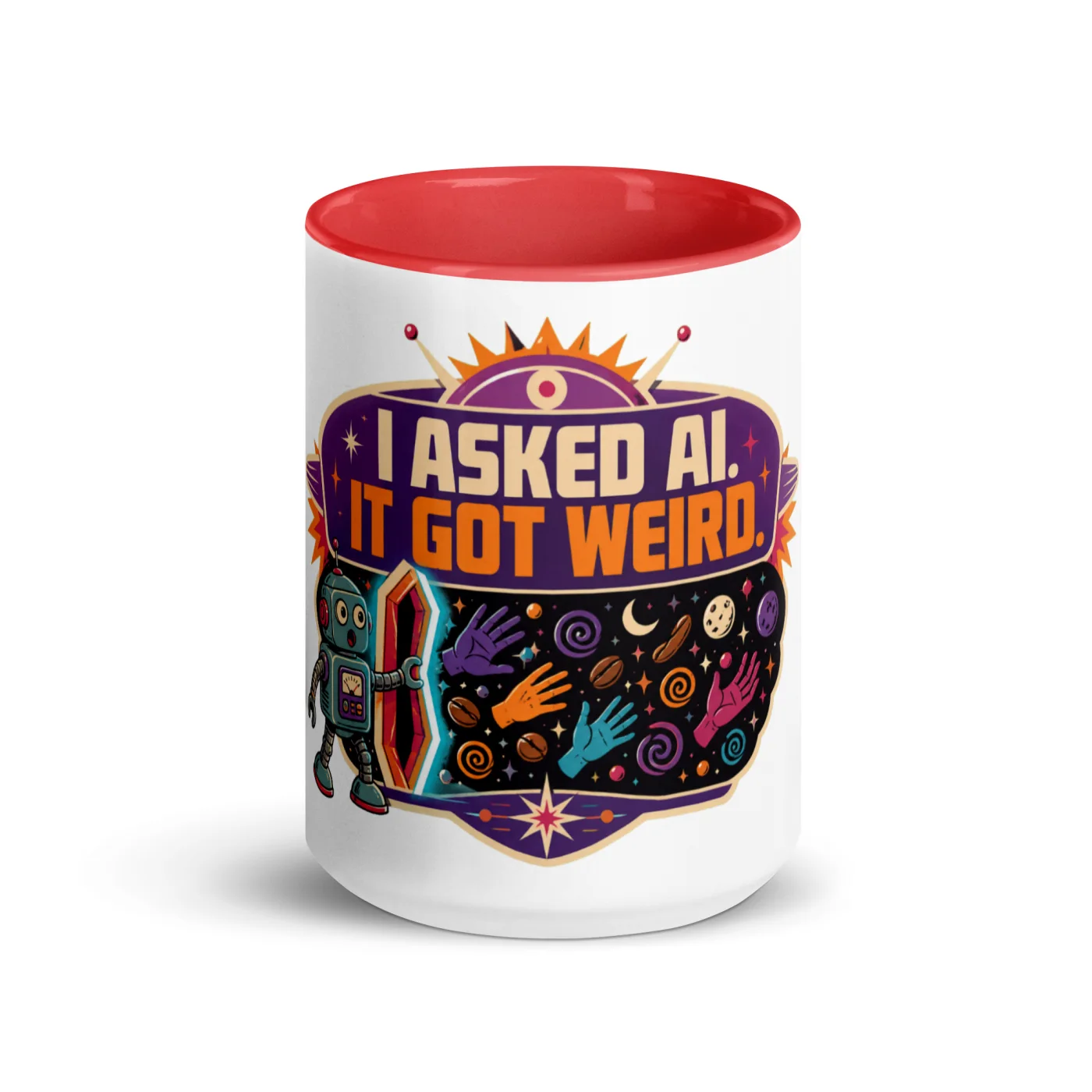 Color Inside Coffee Mug, Weird Robot: I Asked AI It Got Weird