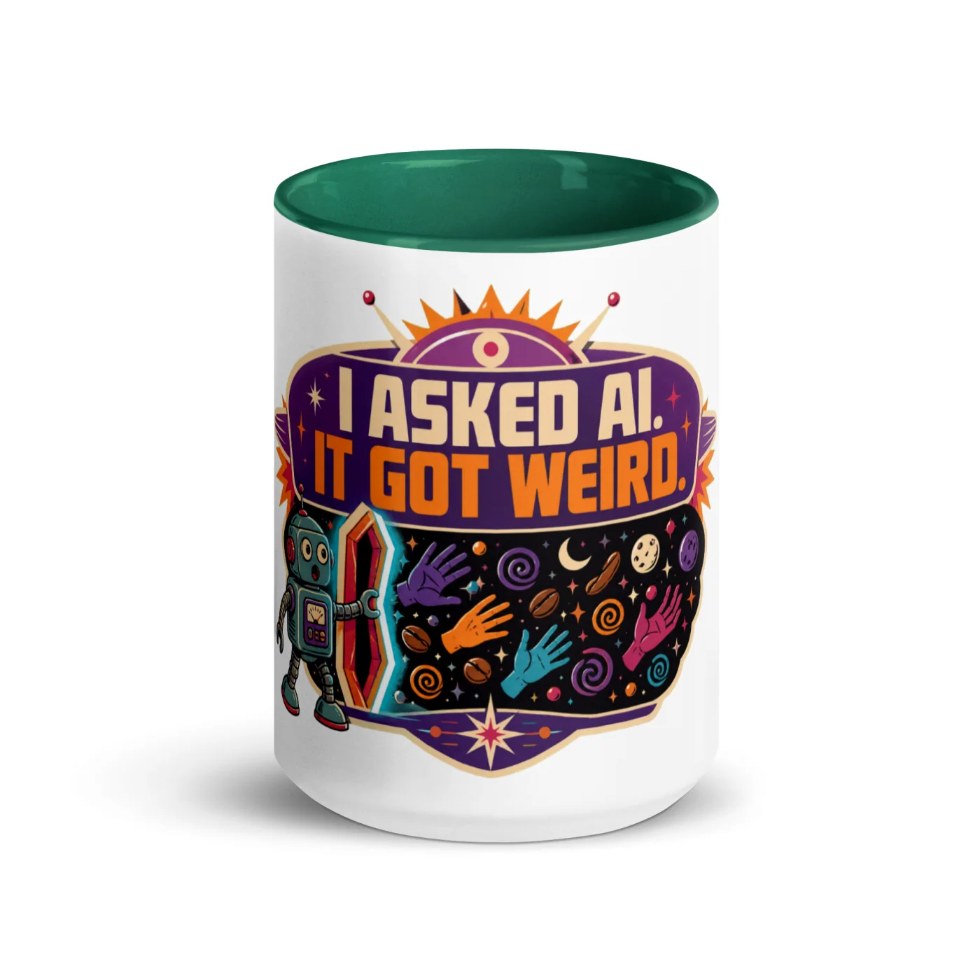 Color Inside Coffee Mug, Weird Robot: I Asked AI It Got Weird