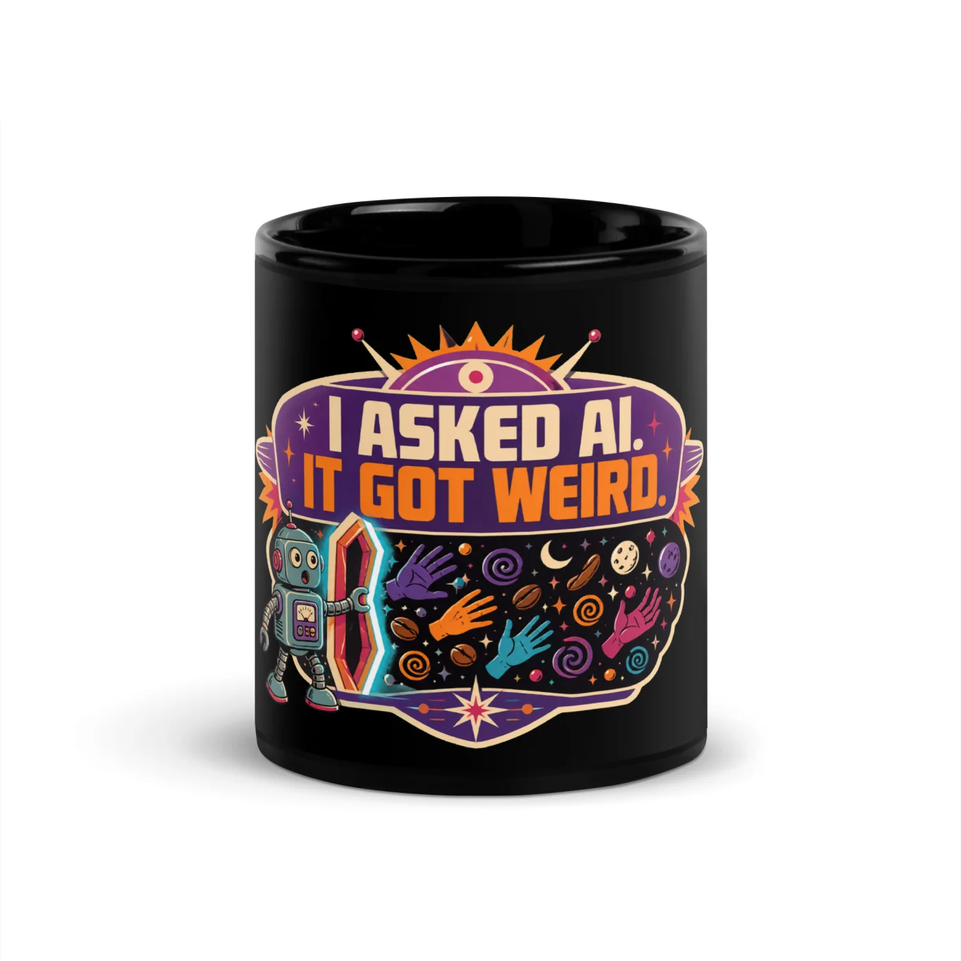 Black Coffee Mug, Weird Robot: I Asked AI It Got Weird