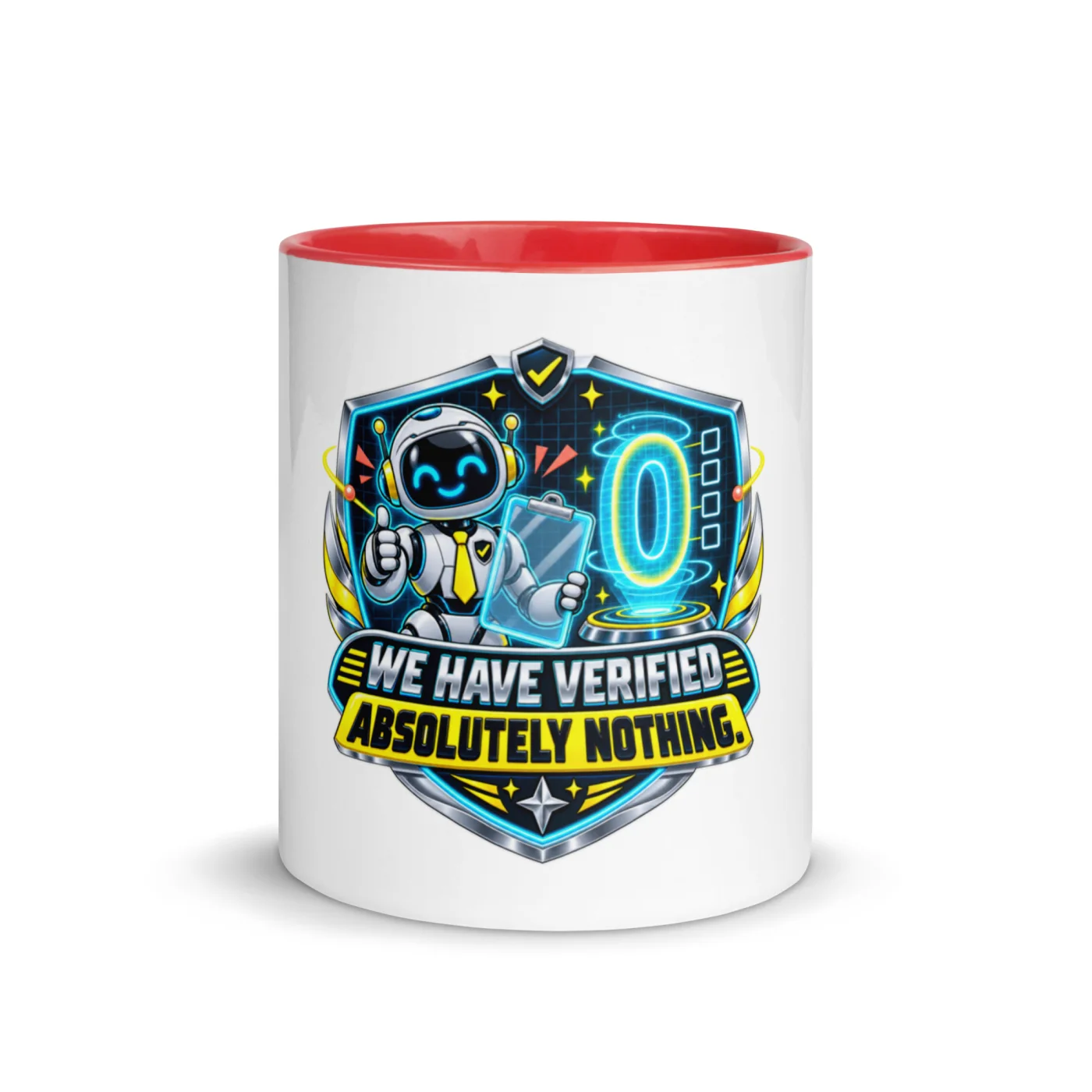 We Have Verified Absolutely Nothing. - Funny AI Color-Inside Mug, Design B