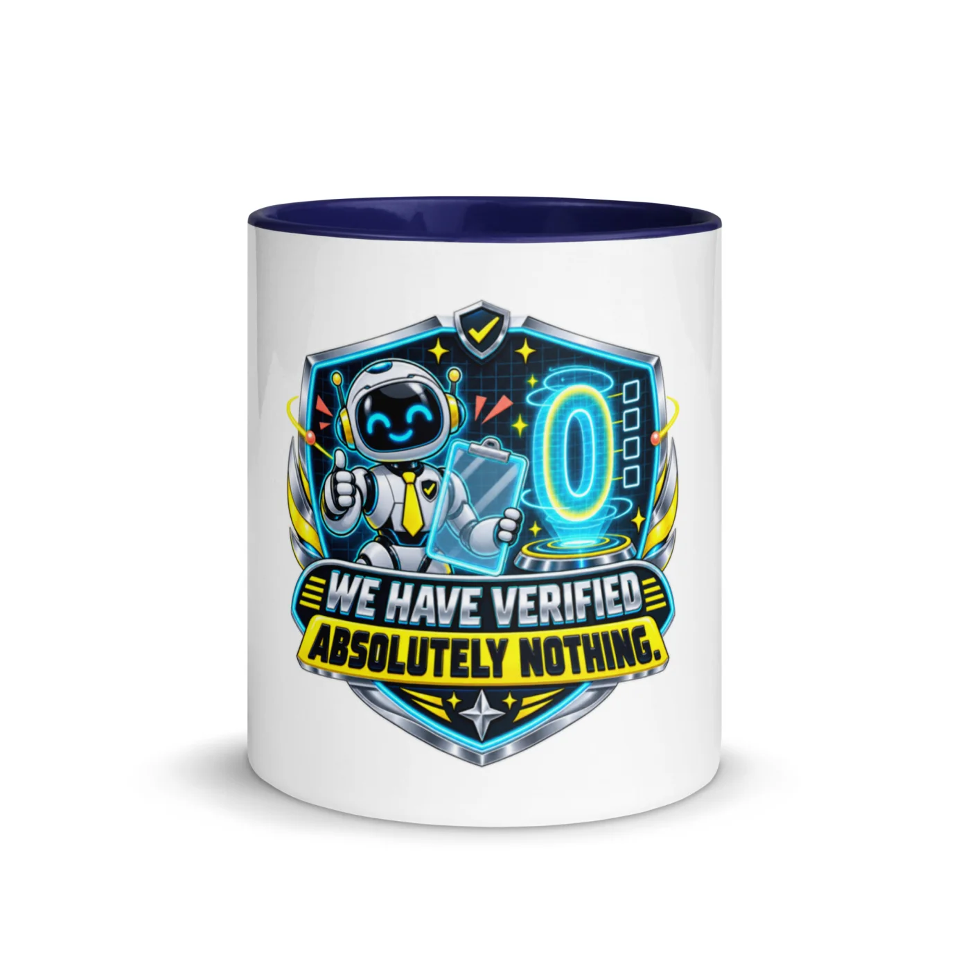 We Have Verified Absolutely Nothing. - Funny AI Color-Inside Mug, Design B