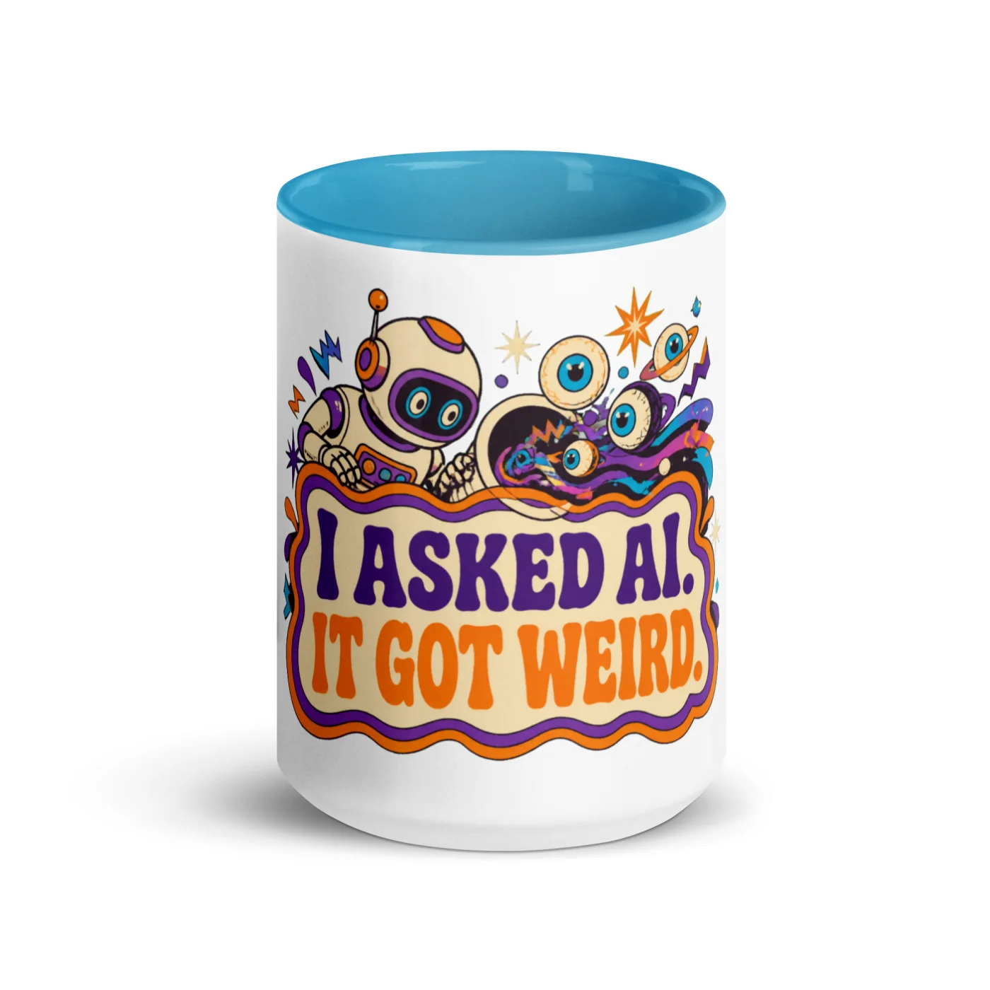 Color Inside Coffee Mug, Portal Robot: I Asked AI It Got Weird