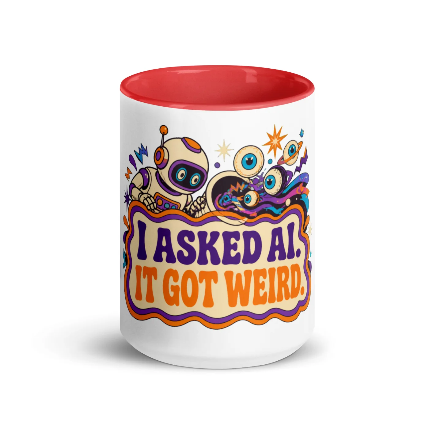 Color Inside Coffee Mug, Portal Robot: I Asked AI It Got Weird