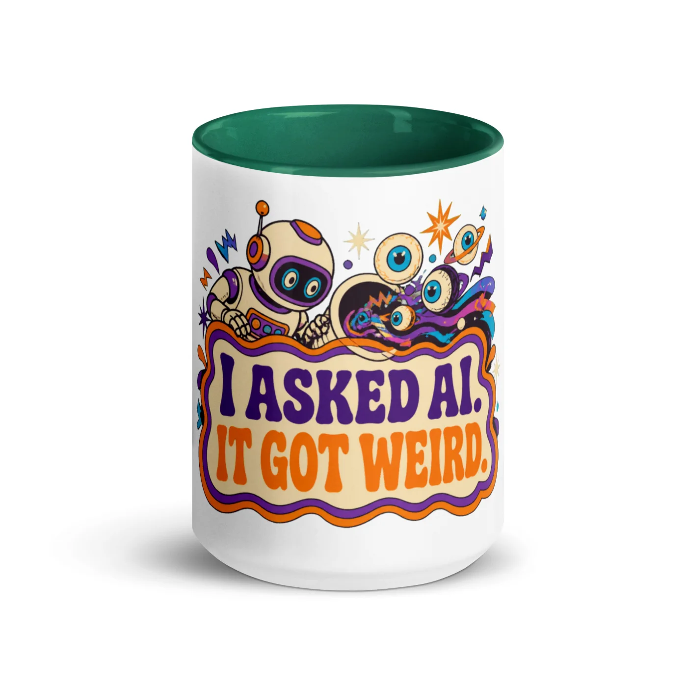 Color Inside Coffee Mug, Portal Robot: I Asked AI It Got Weird