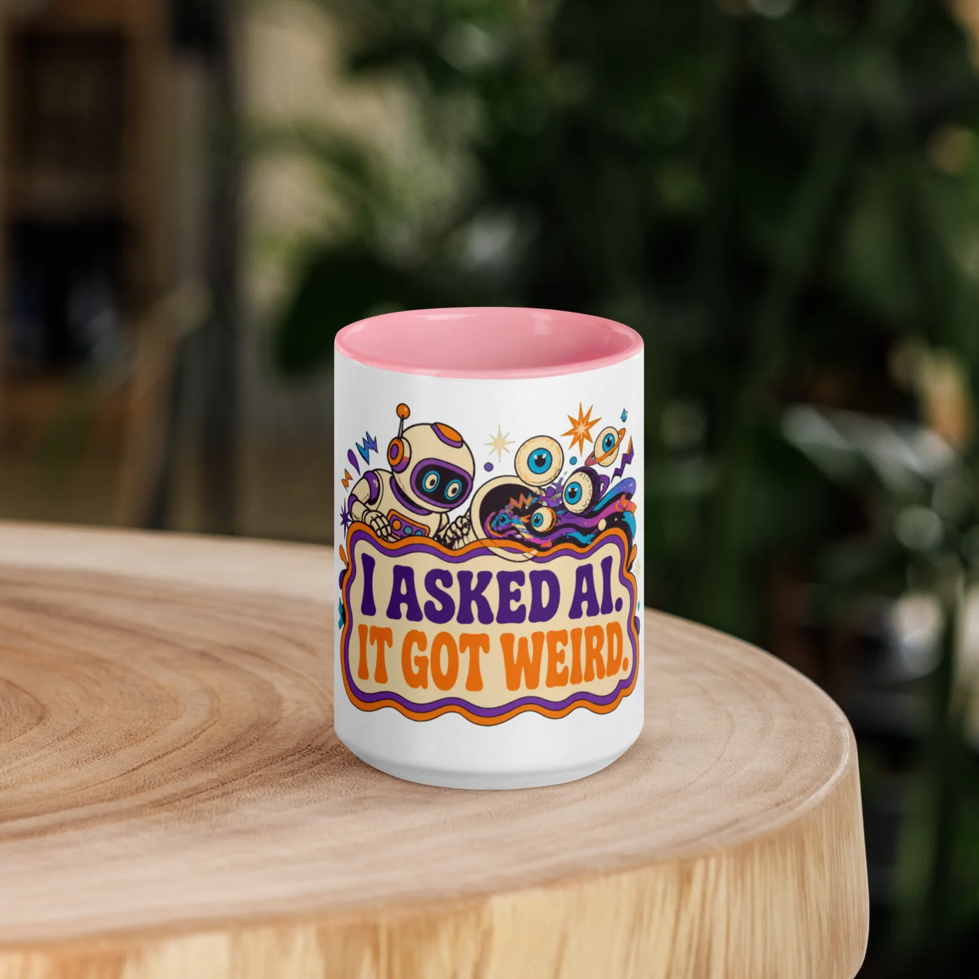 Color Inside Coffee Mug, Portal Robot: I Asked AI It Got Weird