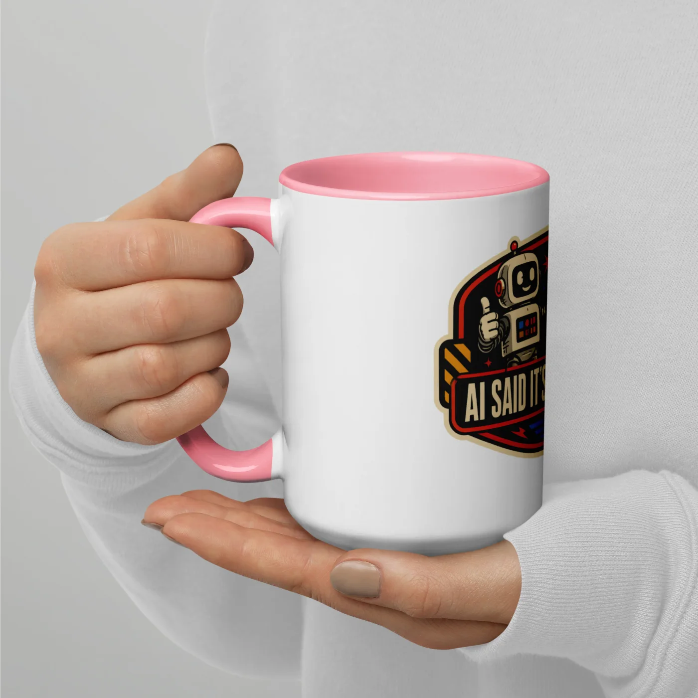Color Inside Coffee Mug, Repair Robot: AI Said It's Probably Fine