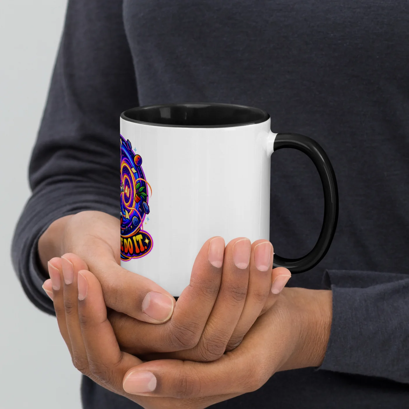 AI Made Me Do It. - Funny AI Color-Inside Mug, Design B