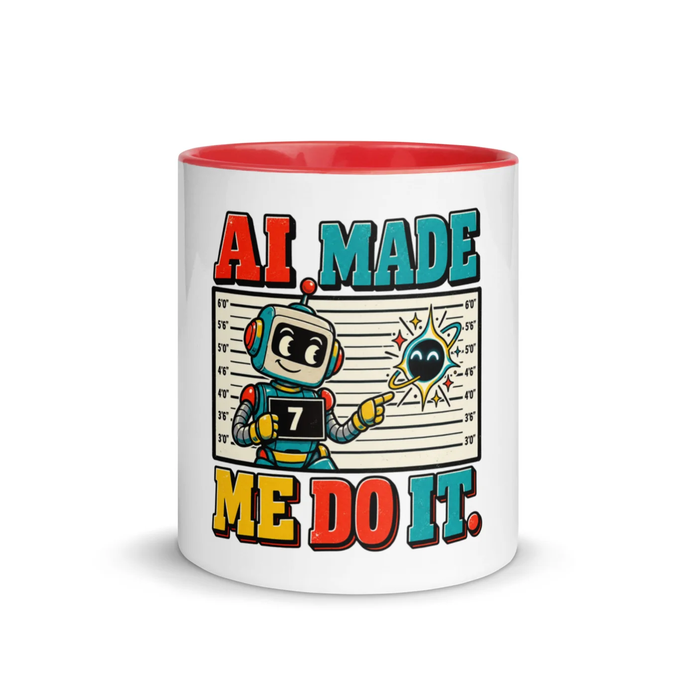 AI Made Me Do It. - Funny AI Color-Inside Mug, Design A