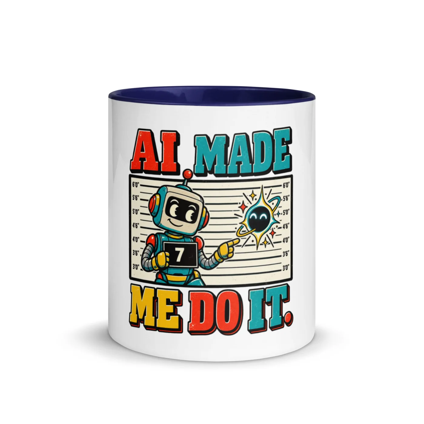 AI Made Me Do It. - Funny AI Color-Inside Mug, Design A