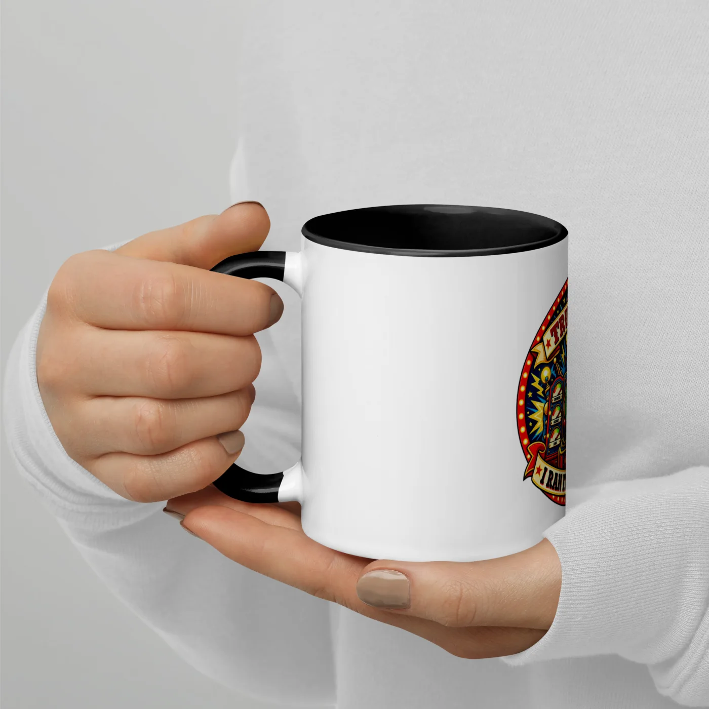 Trust Me. I Ran It Through AI. - Funny AI Color-Inside Mug, Design B