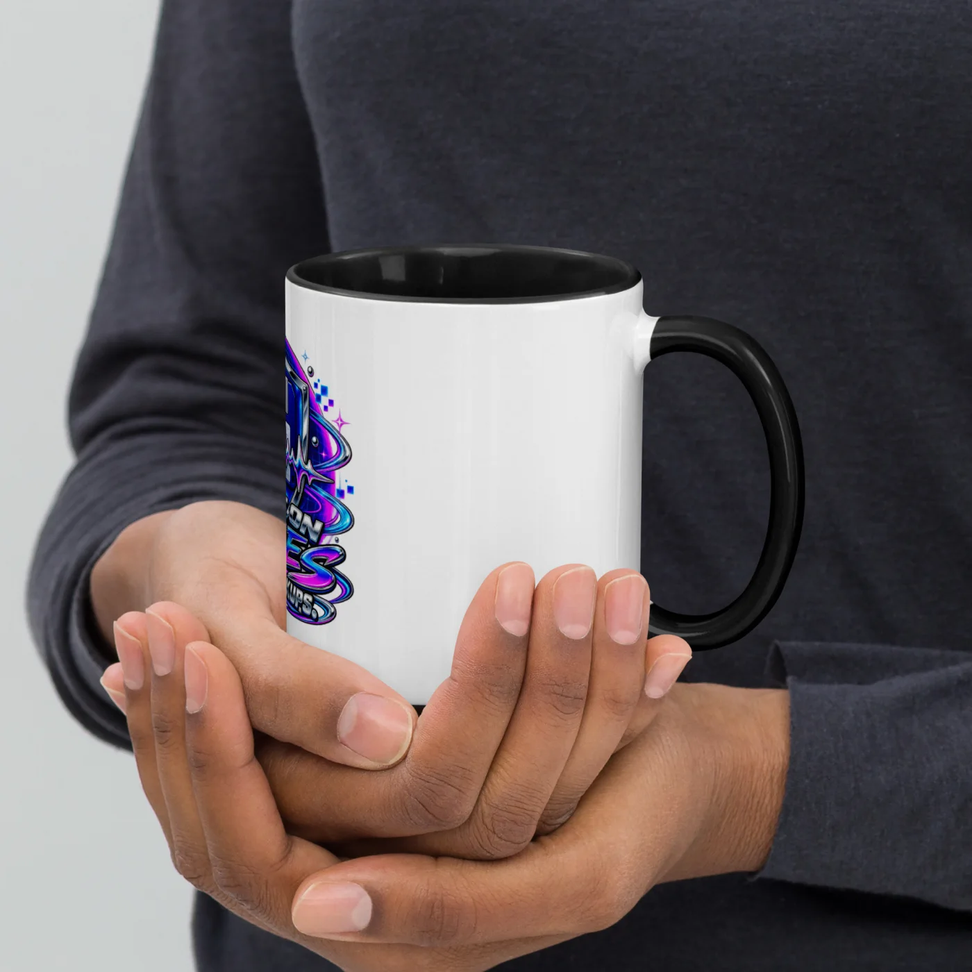 Built on Vibes and Backups - Funny AI Color-Inside Mug, Design A
