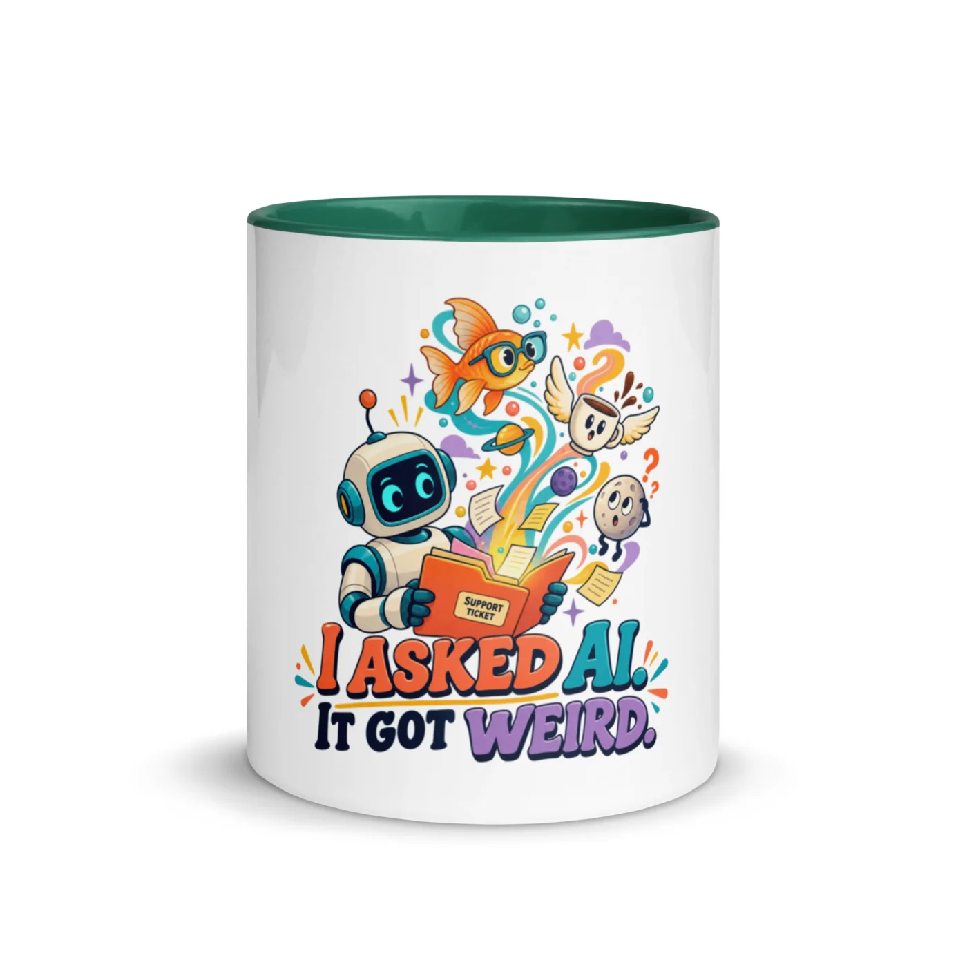 I Asked AI. It Got Weird. - Funny AI Color-Inside Mug, Design A