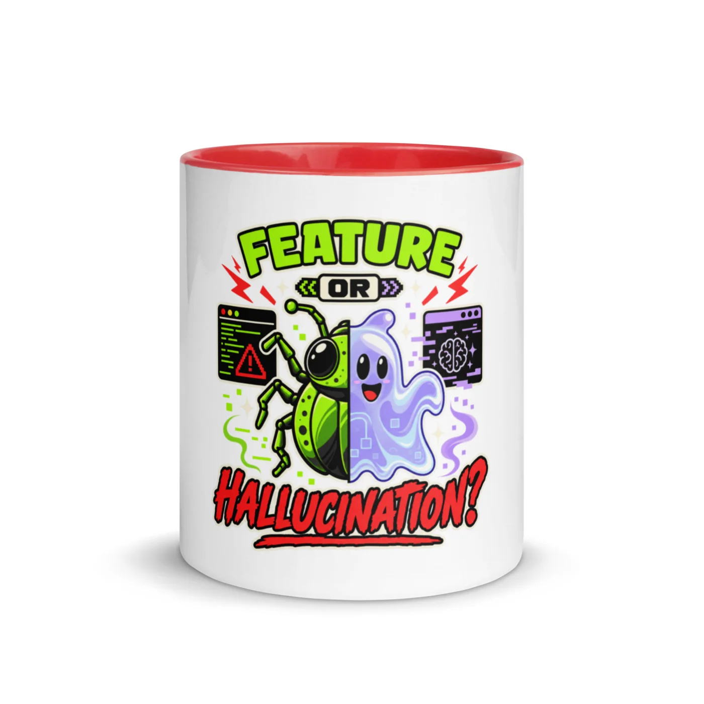 Feature or Hallucination? - Funny AI Color-Inside Mug, Design A