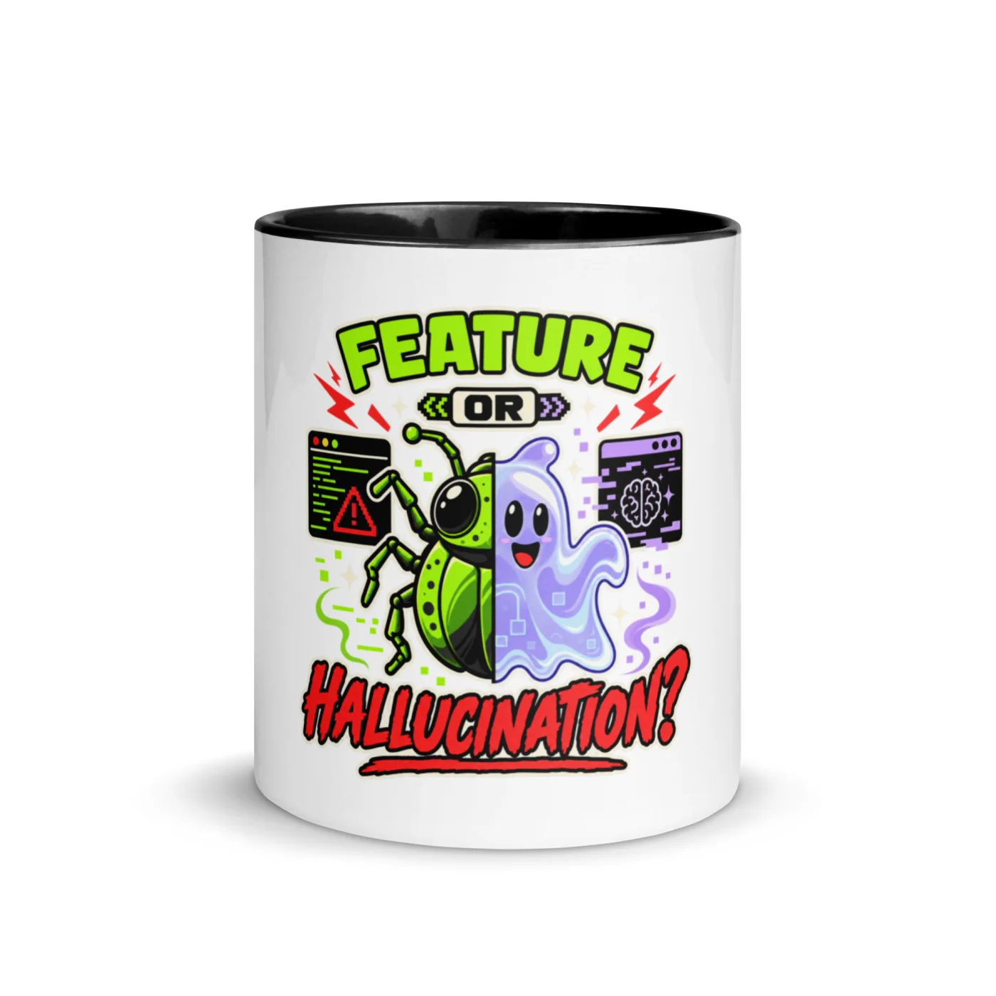 Feature or Hallucination? - Funny AI Color-Inside Mug, Design A
