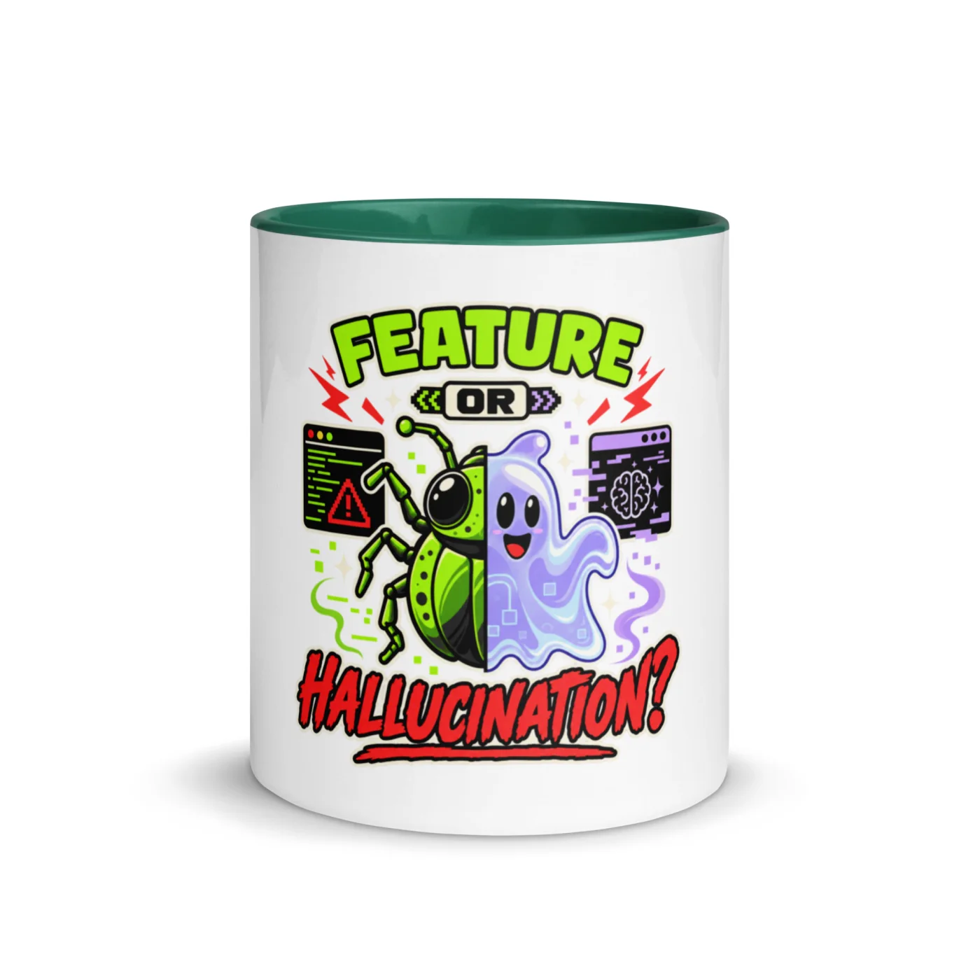 Feature or Hallucination? - Funny AI Color-Inside Mug, Design A