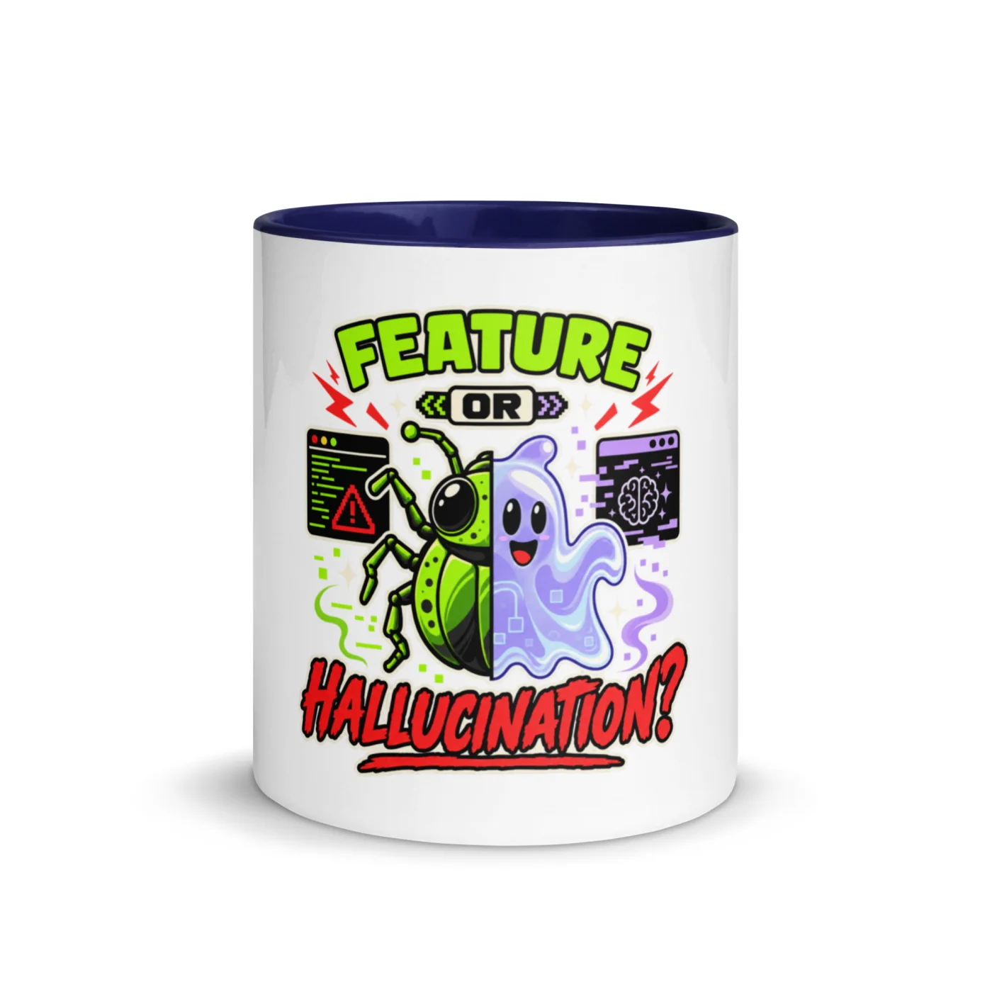 Feature or Hallucination? - Funny AI Color-Inside Mug, Design A