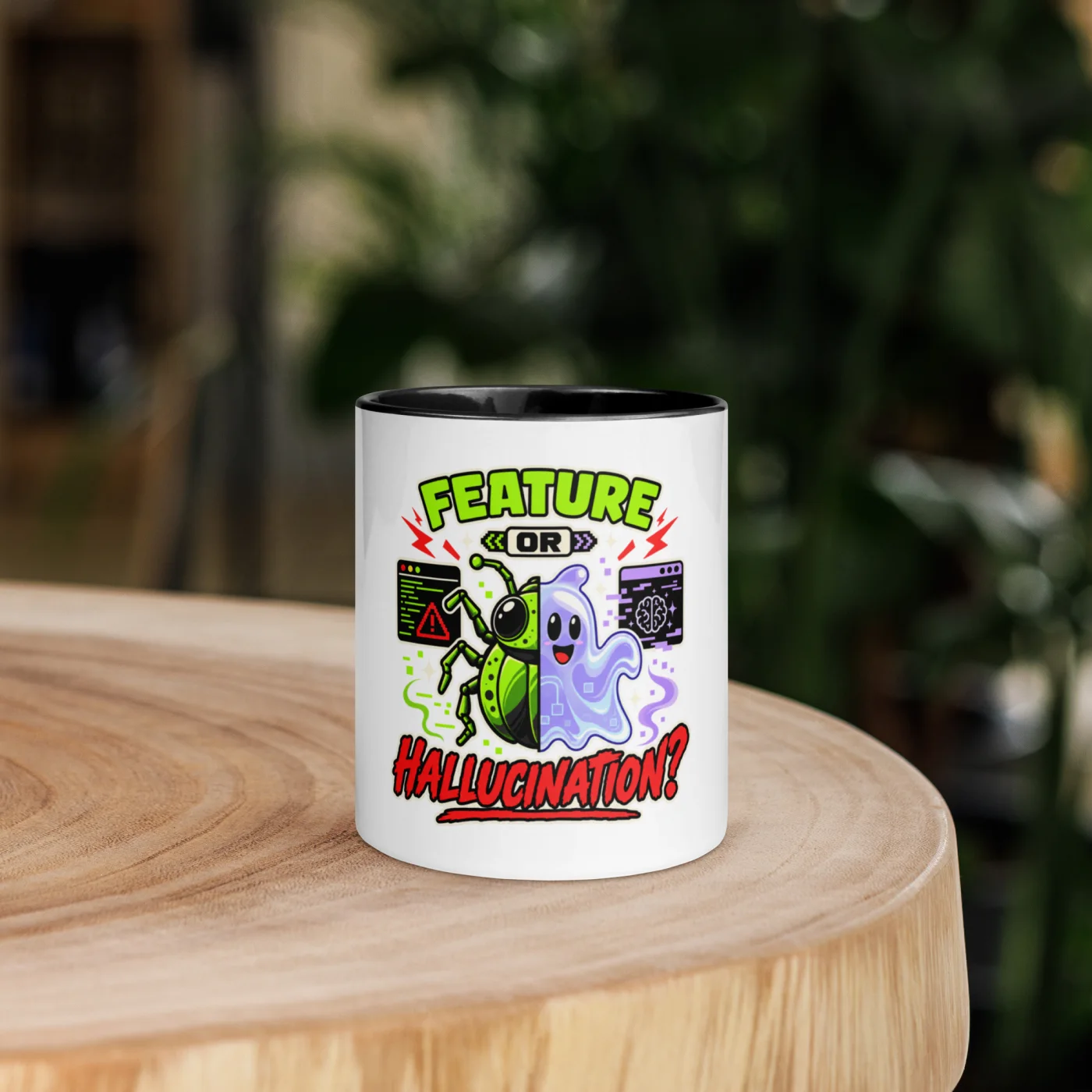 Feature or Hallucination? - Funny AI Color-Inside Mug, Design A
