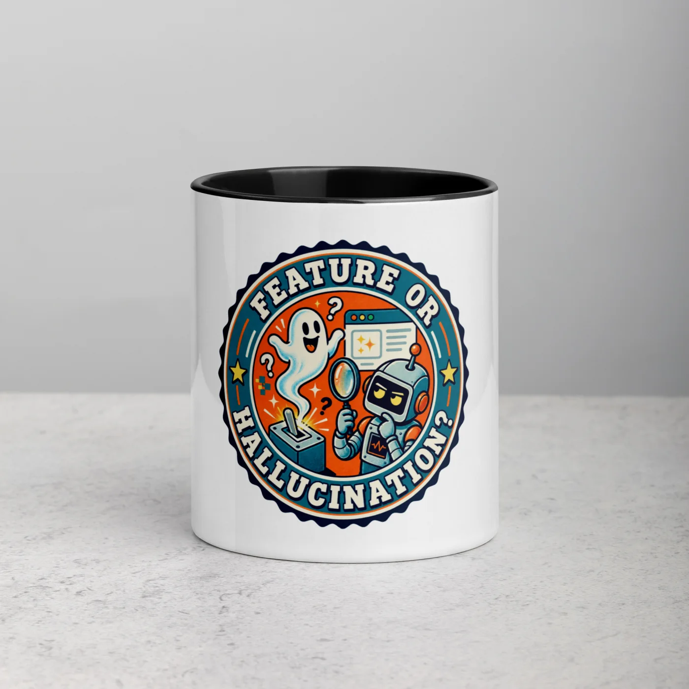 Feature or Hallucination? - Funny AI Color-Inside Mug, Design B